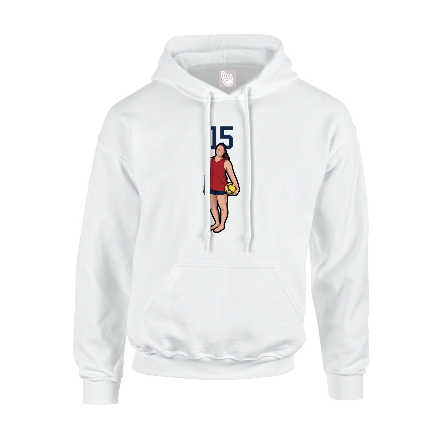 Hoodie — Number Top in White