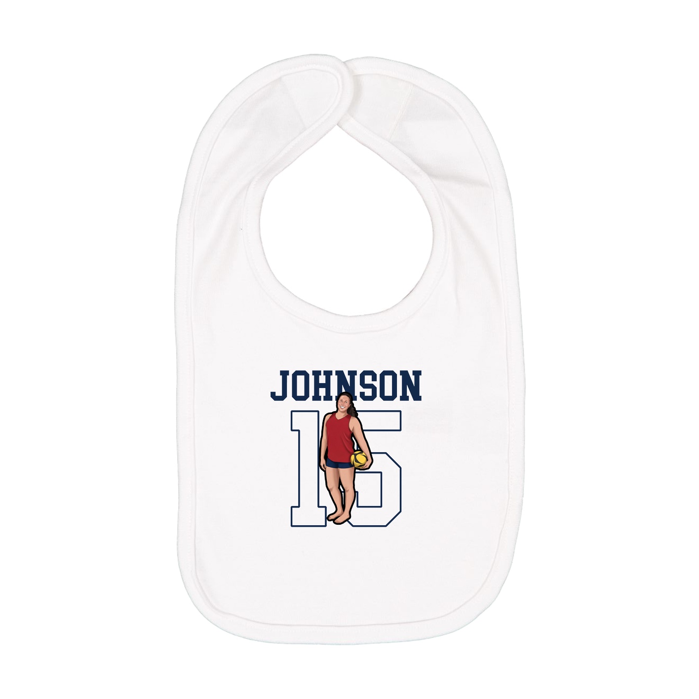 Infant Bib — Shirsey in White