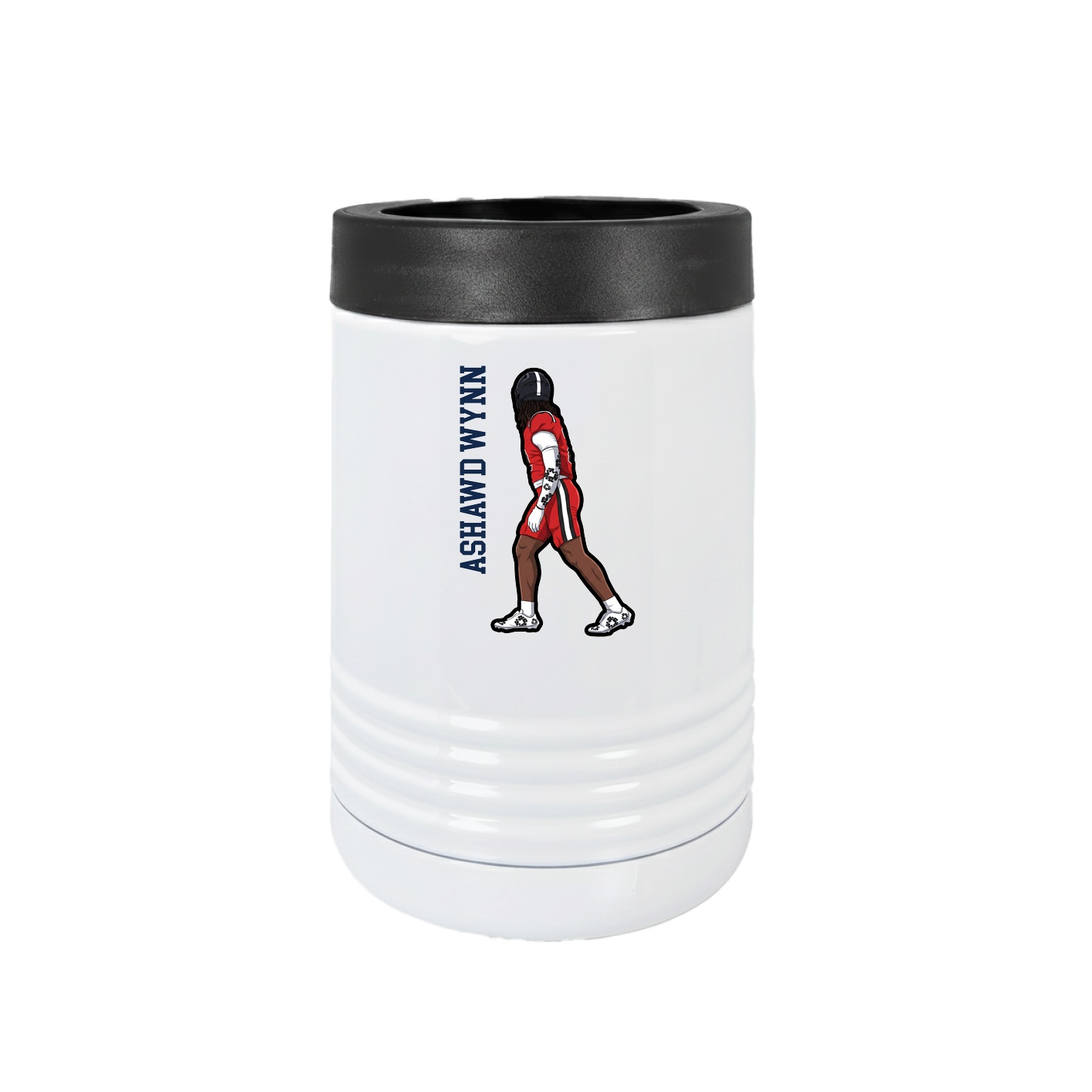 Beverage Holder — Name Vertical in White