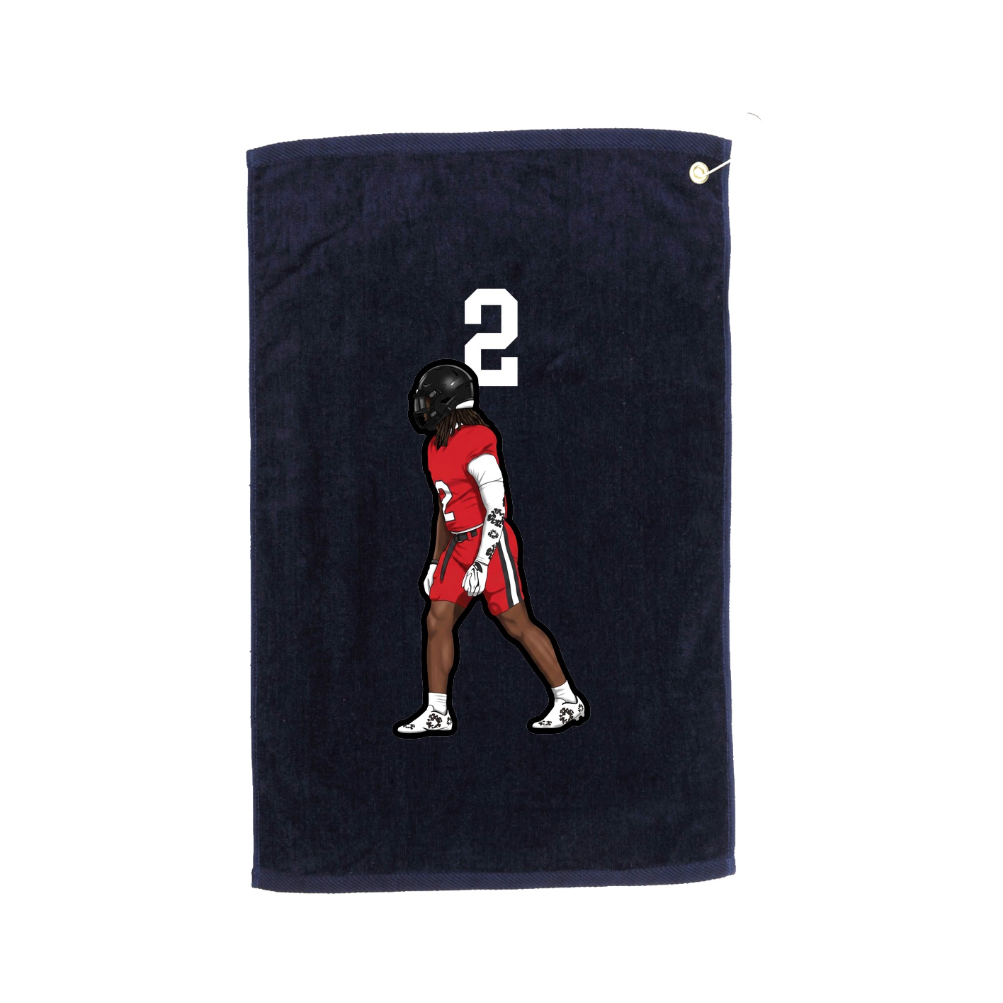Golf Towel — Number Top in Navy