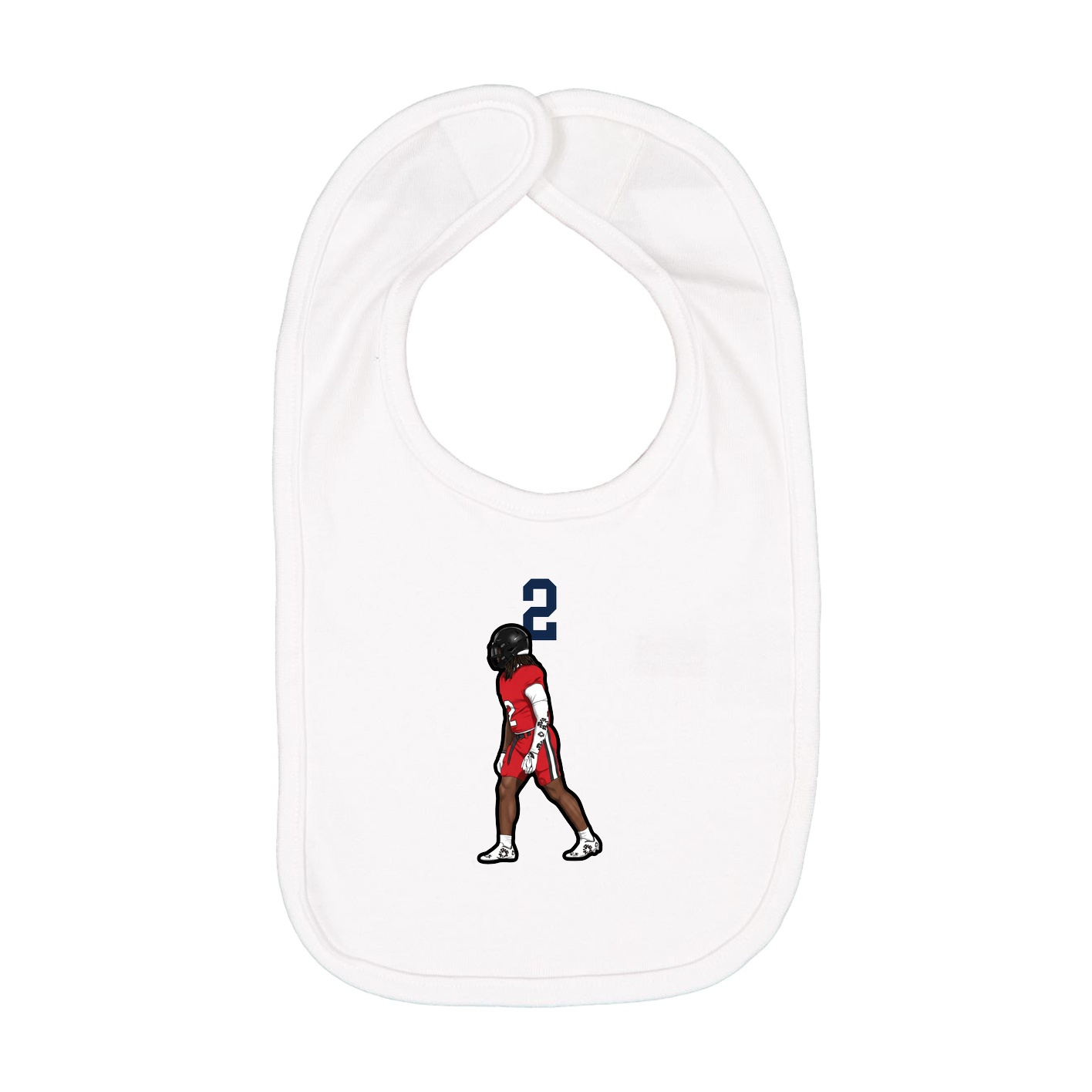 Infant Bib — Number Top in White