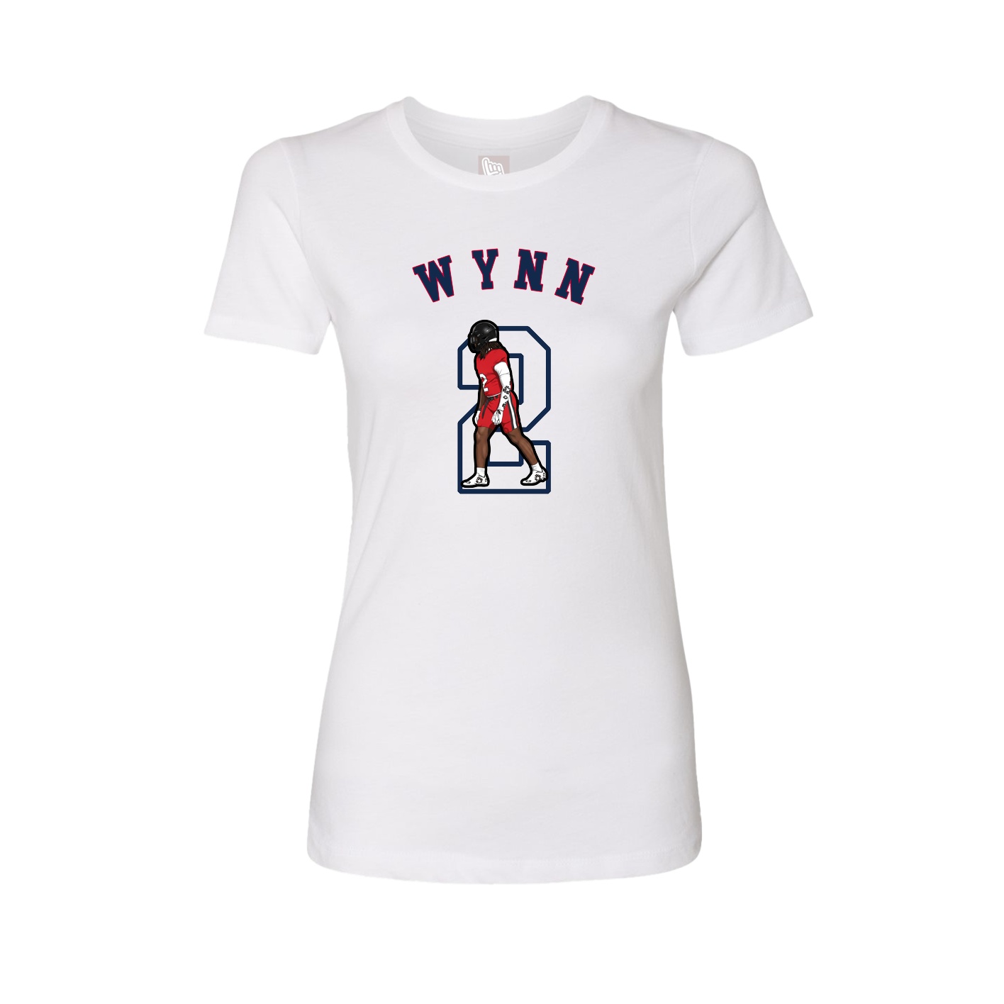 Fitted Women's Tee — Shirsey Arch in White