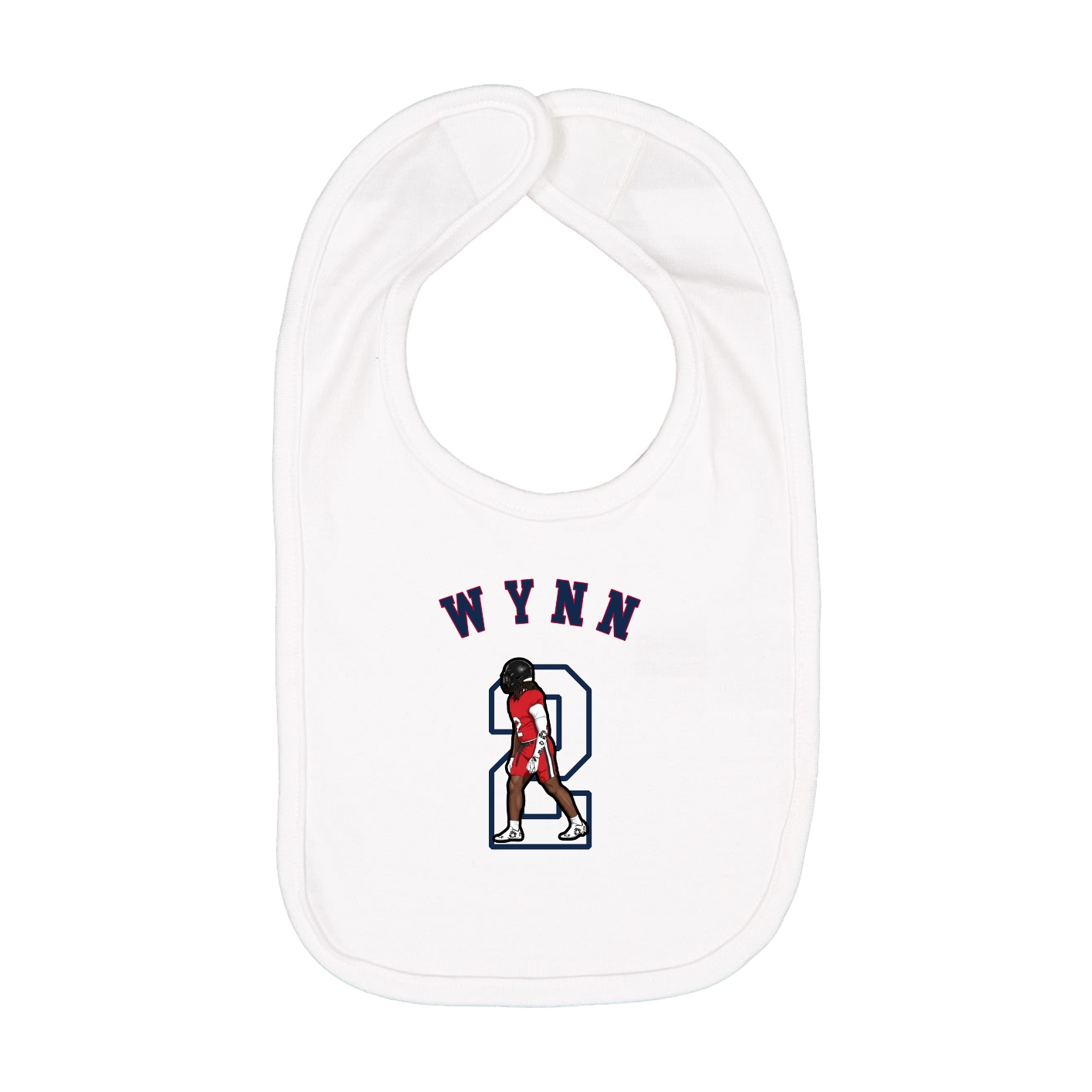 Infant Bib — Shirsey Arch in White