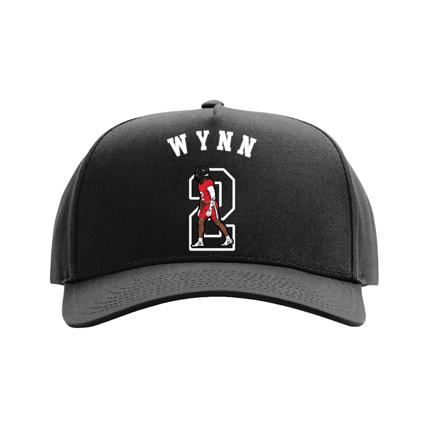 Full Fabric Five-Panel Champ Cap — Shirsey Arch in Black