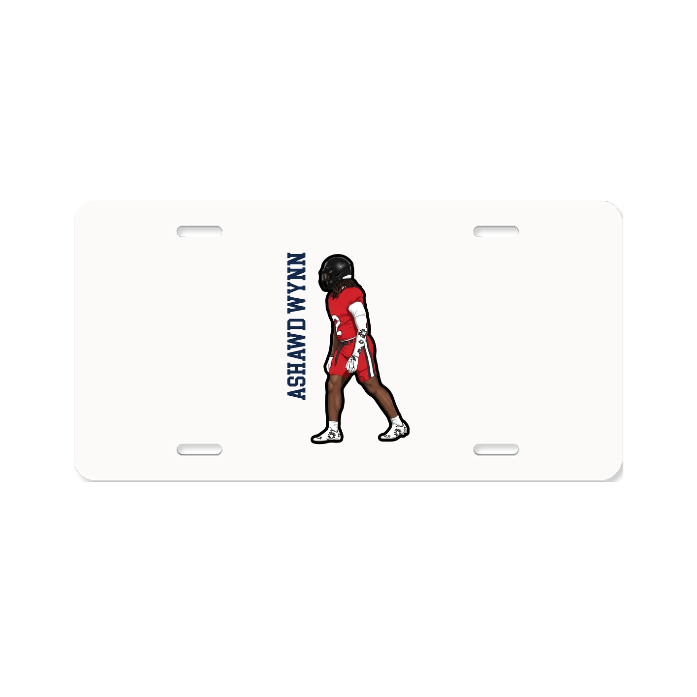 License Plate — Name Vertical in Classic