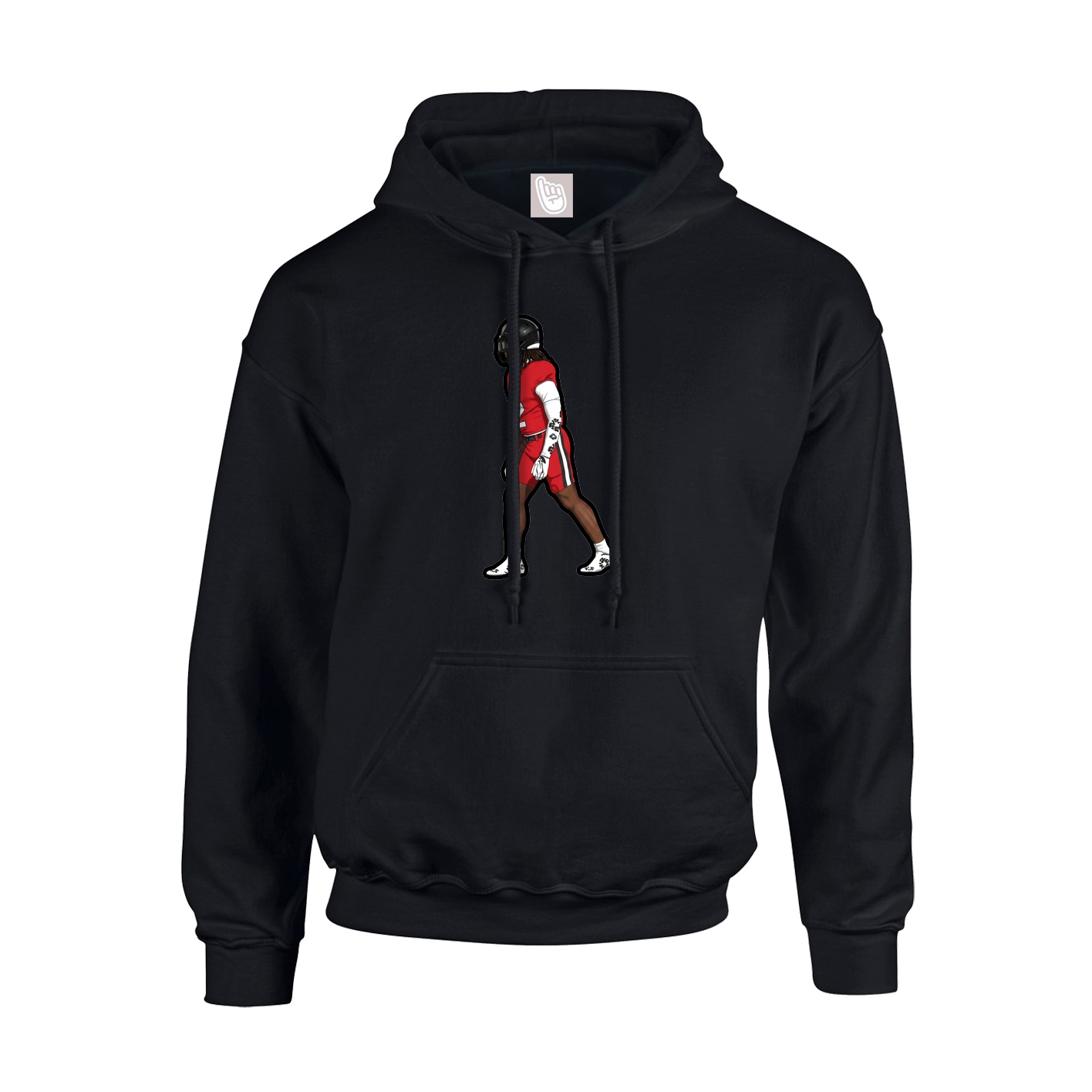 Youth Hoodie — Name Vertical in Black