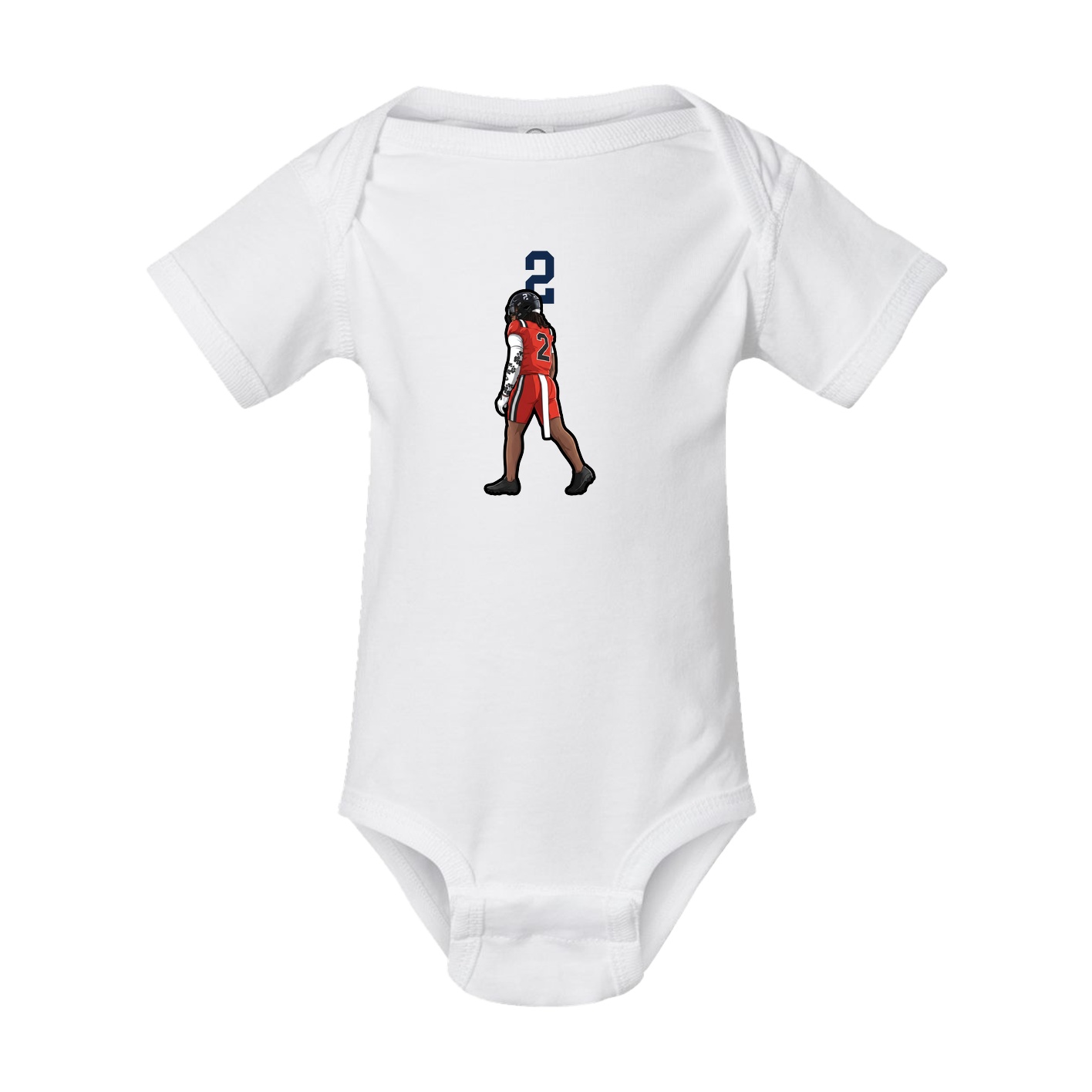Baby Onesie — Number Top in White