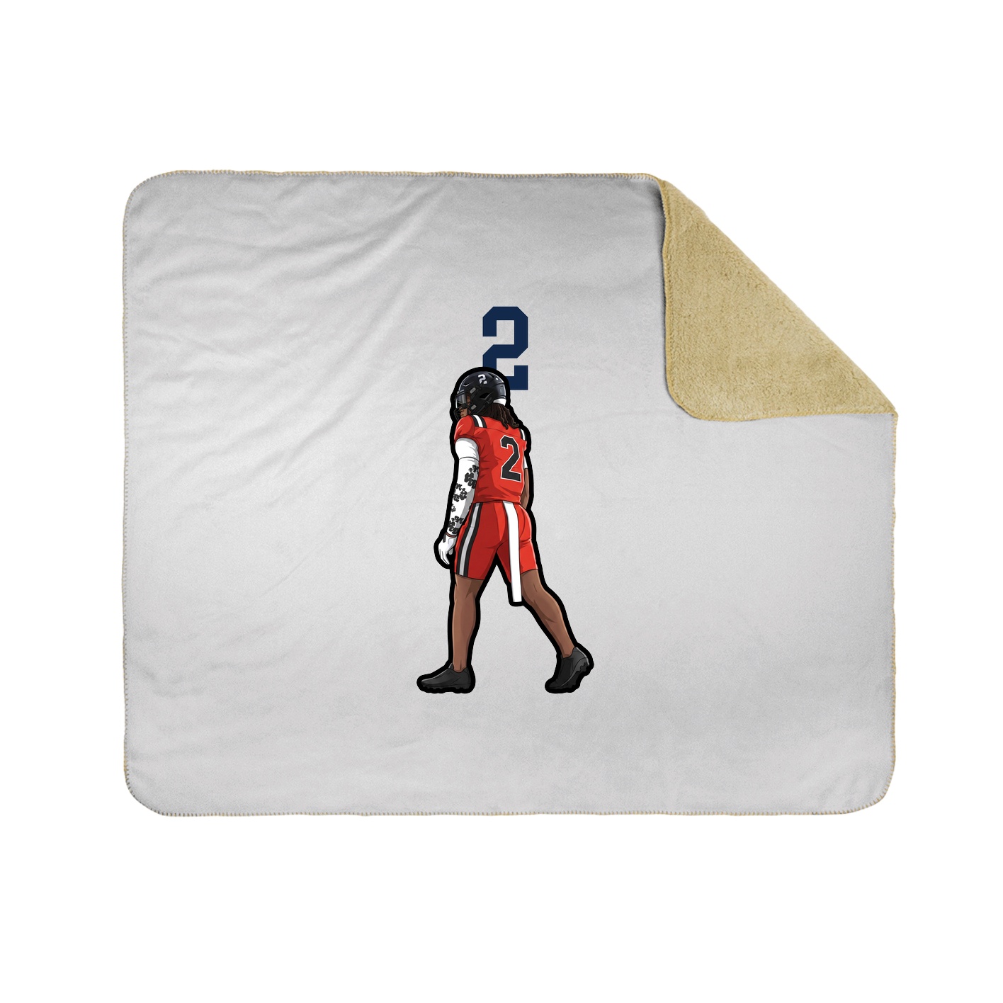 Throw Blanket — Number Top in White