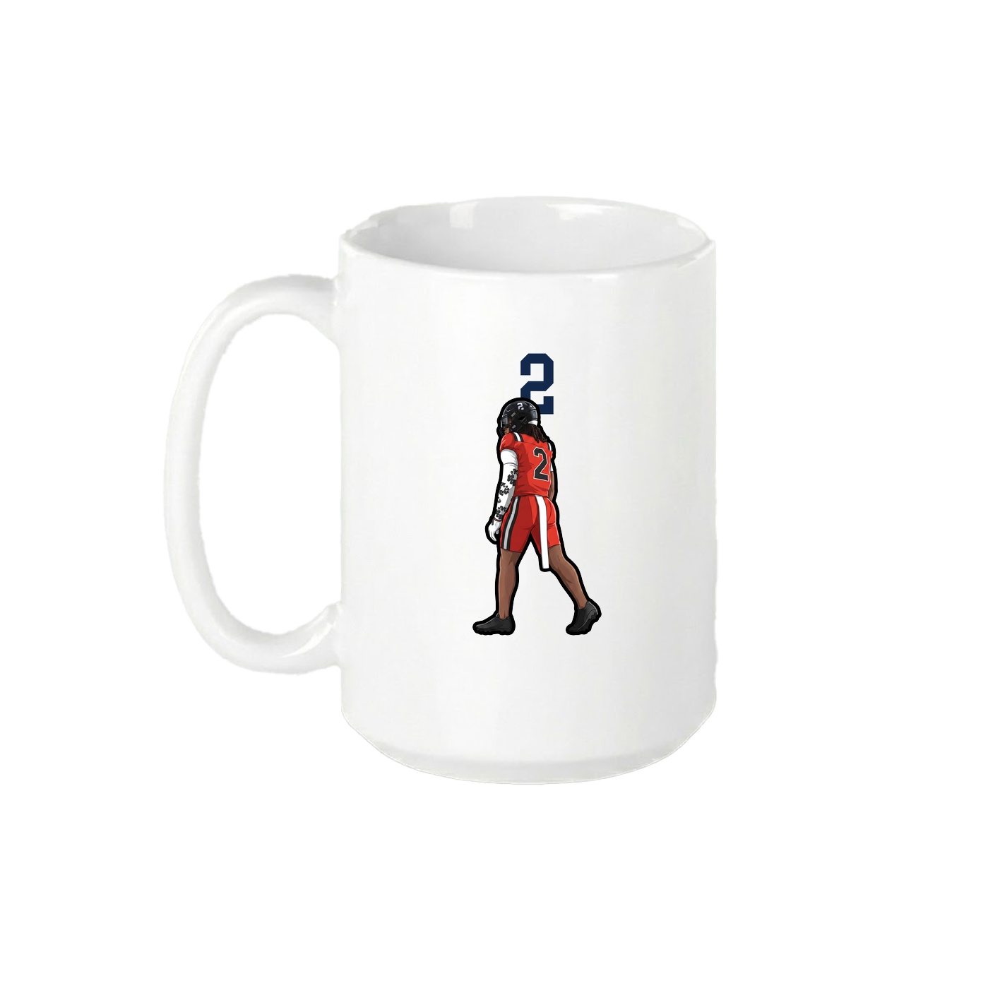 15oz Coffee Mug — Number Top in White