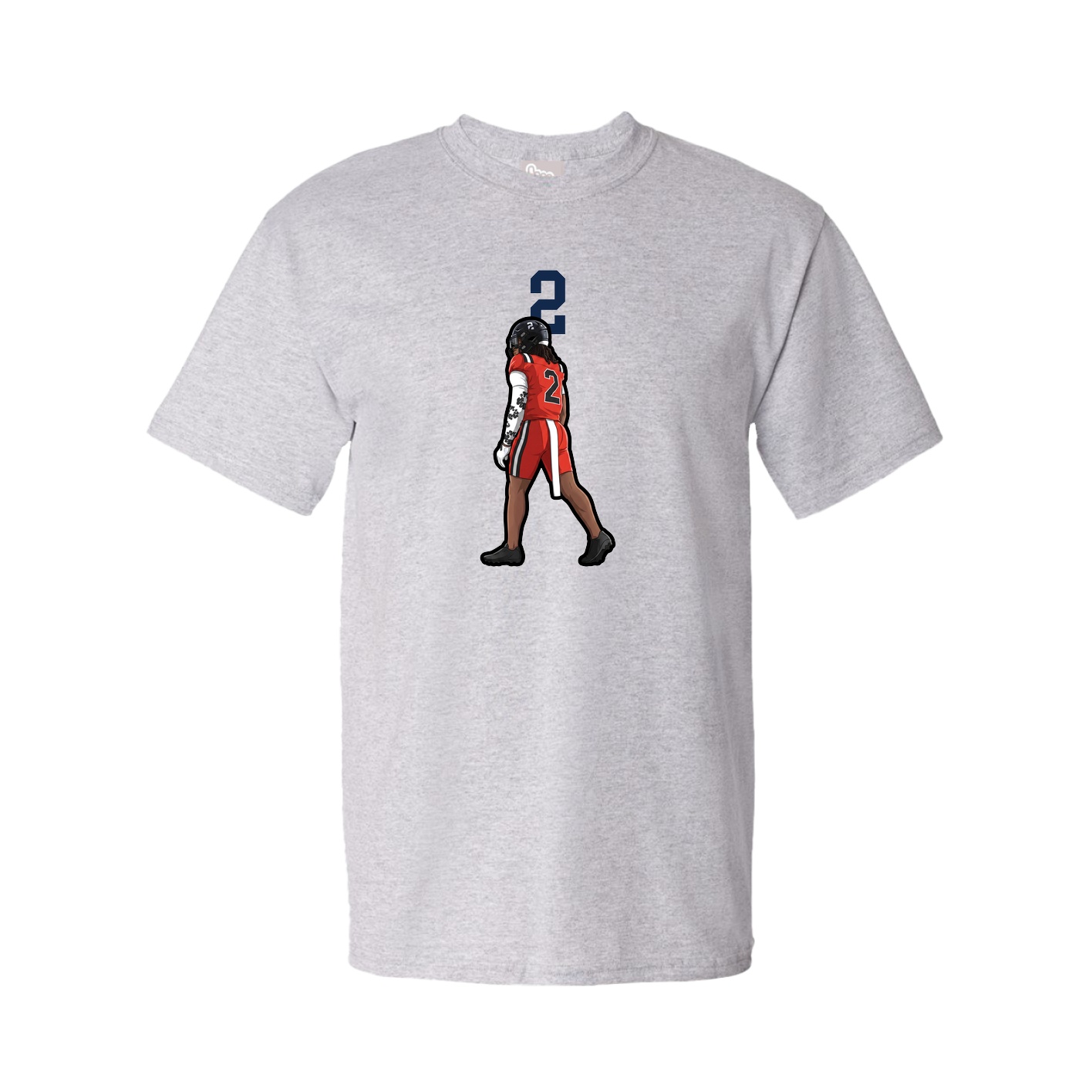Youth Tee — Number Top in Grey