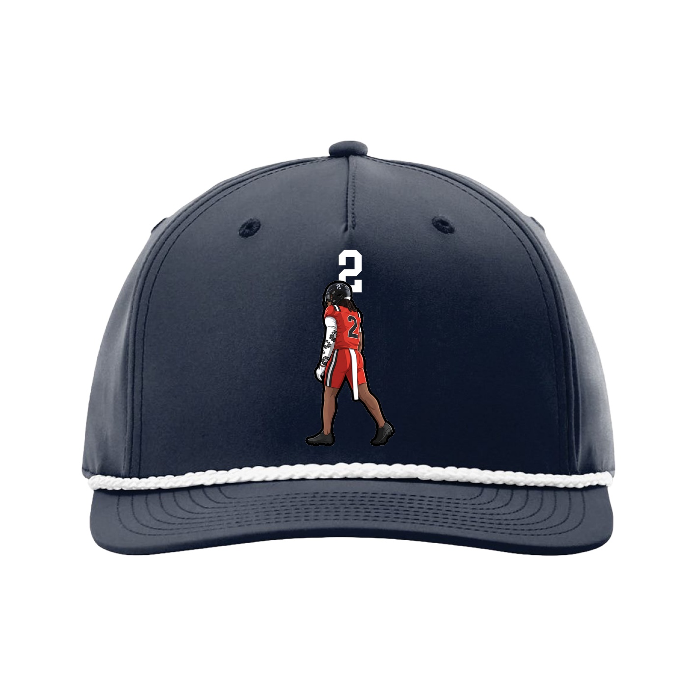 Five-Panel Classic Rope Cap — Number Top in Navy