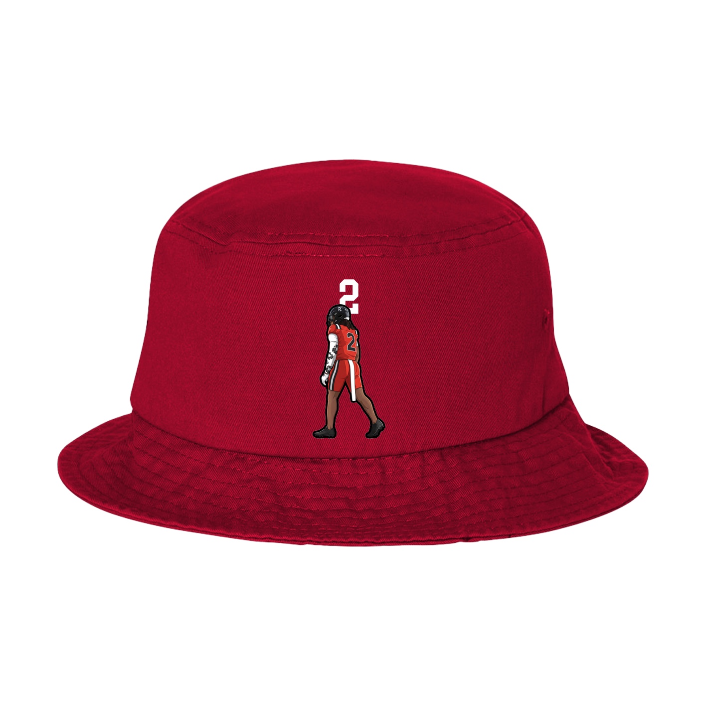 Bucket Cap — Number Top in Red