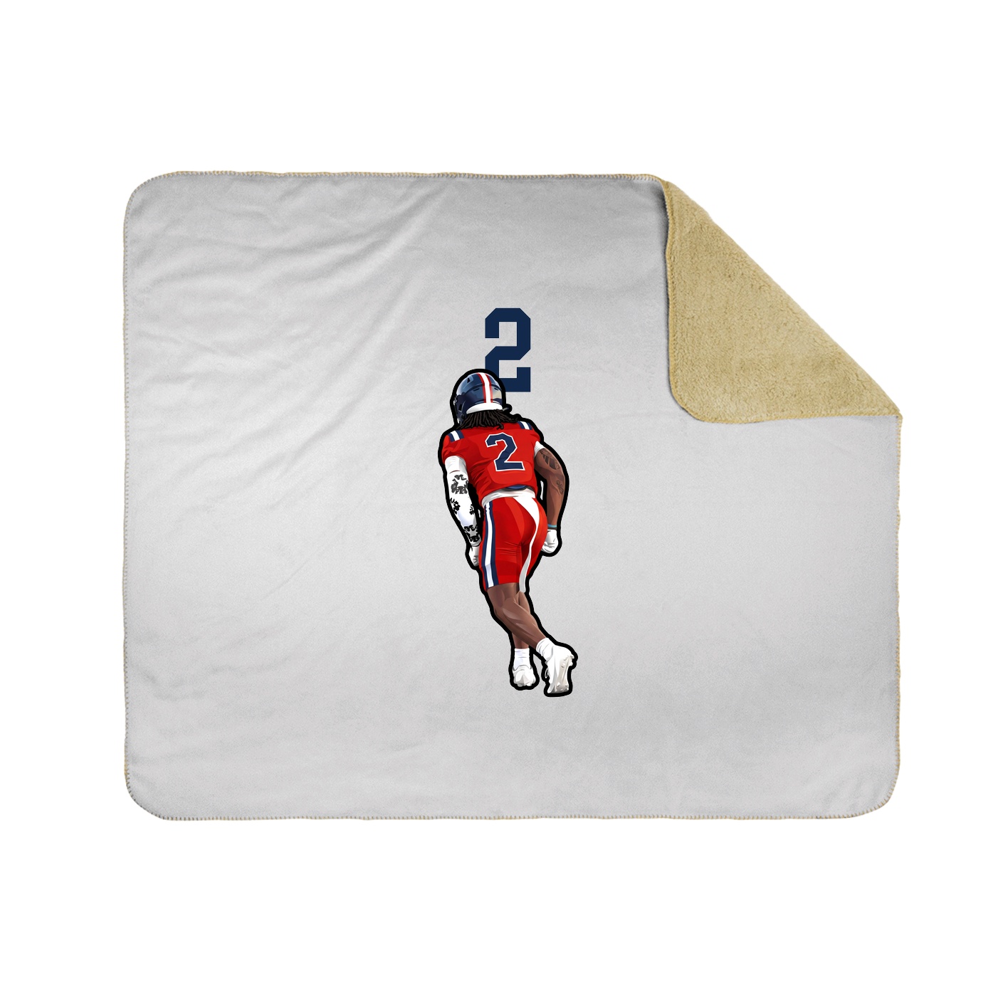 Throw Blanket — Number Top in White