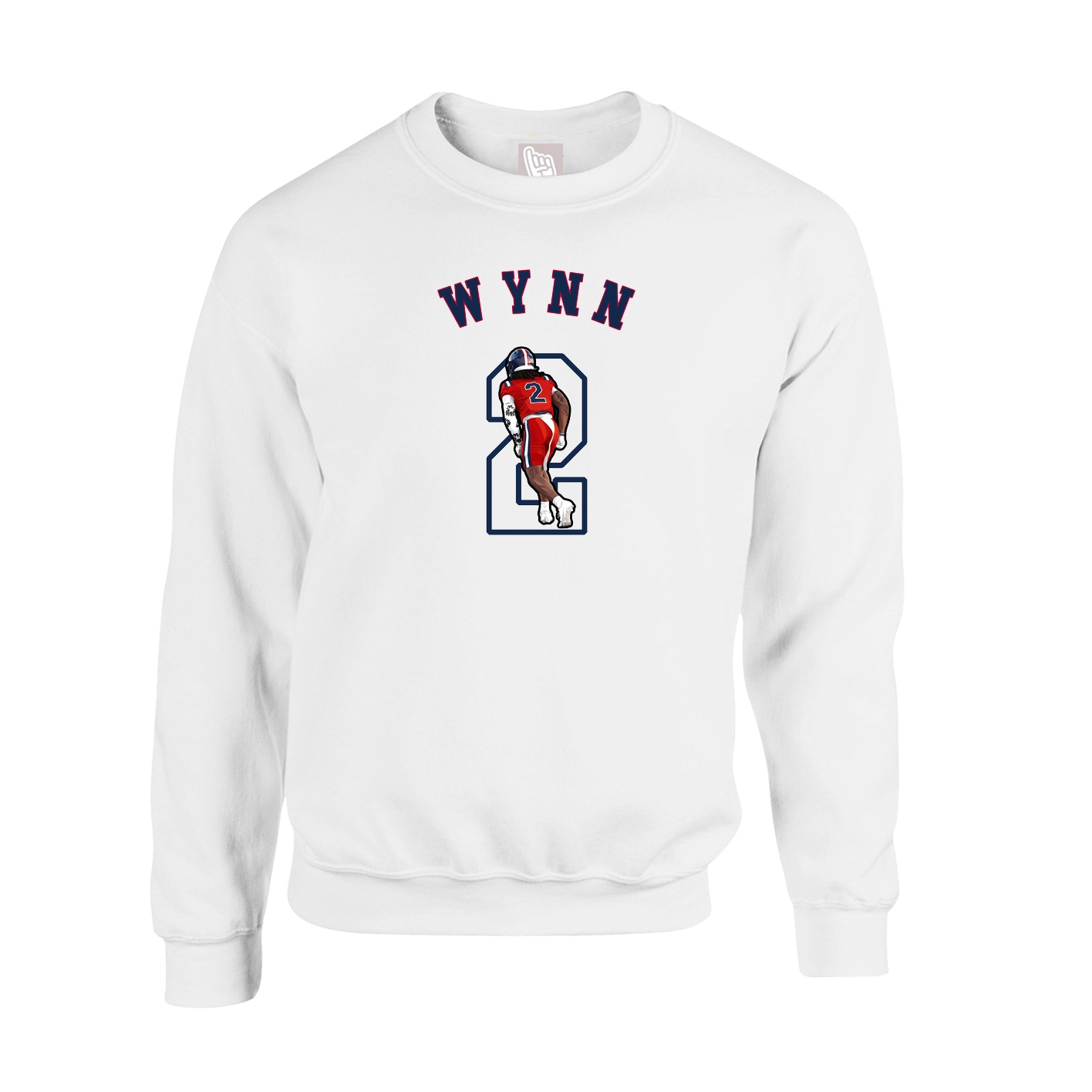 Fleece Crew — Shirsey Arch in White