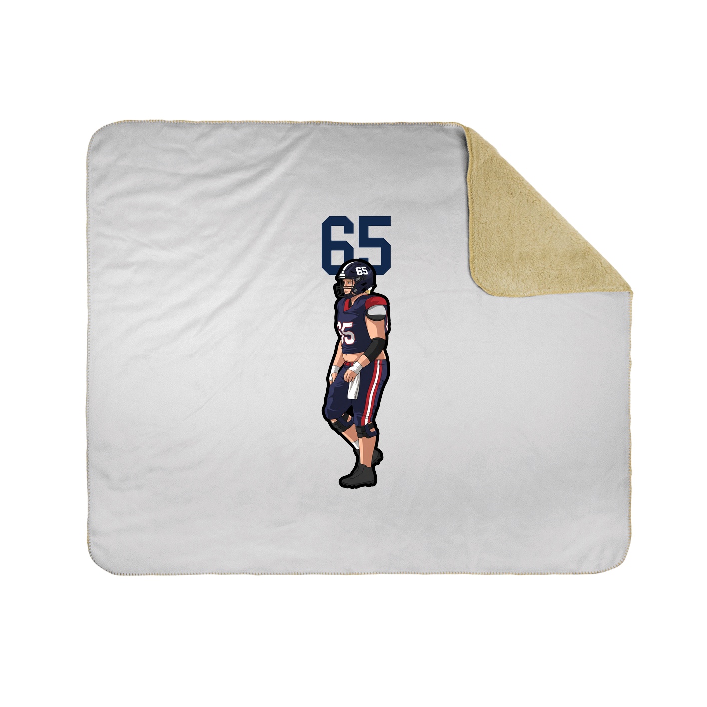 Throw Blanket — Number Top in White