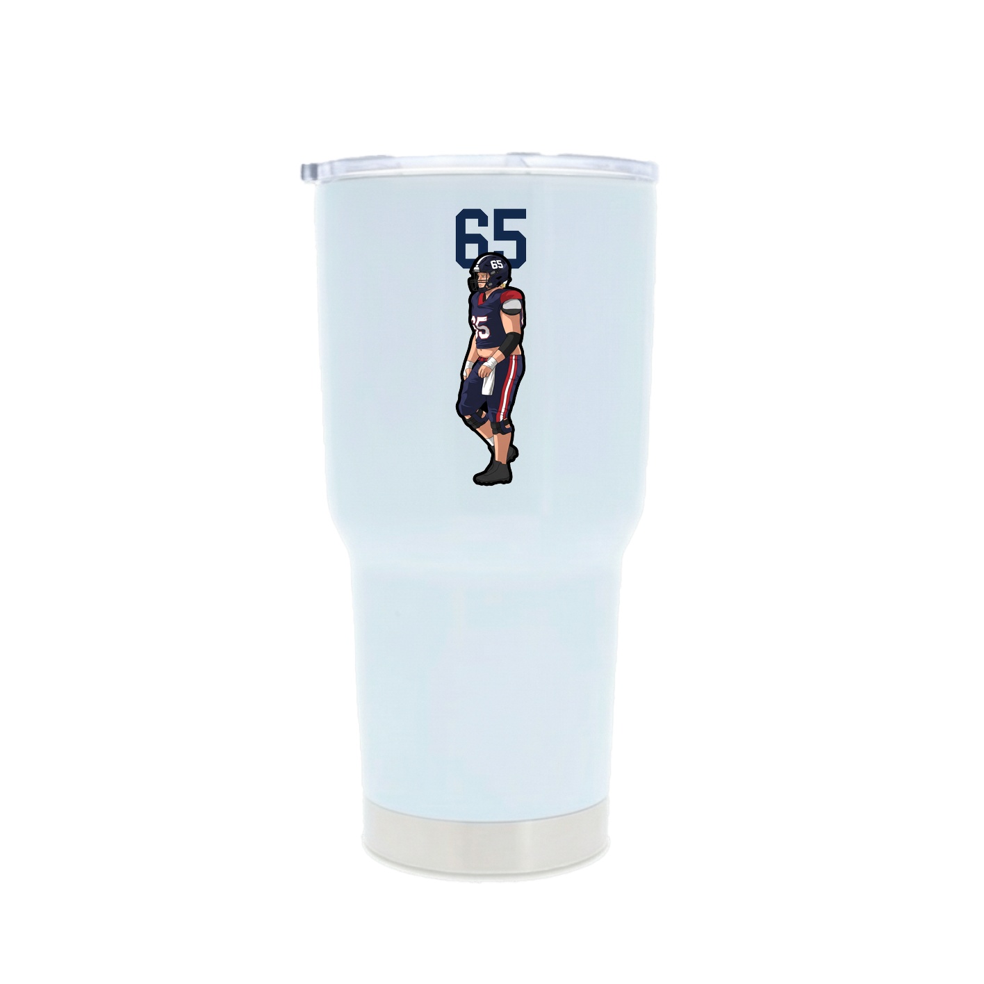 30oz Stainless Steel Tumbler — Number Top in White