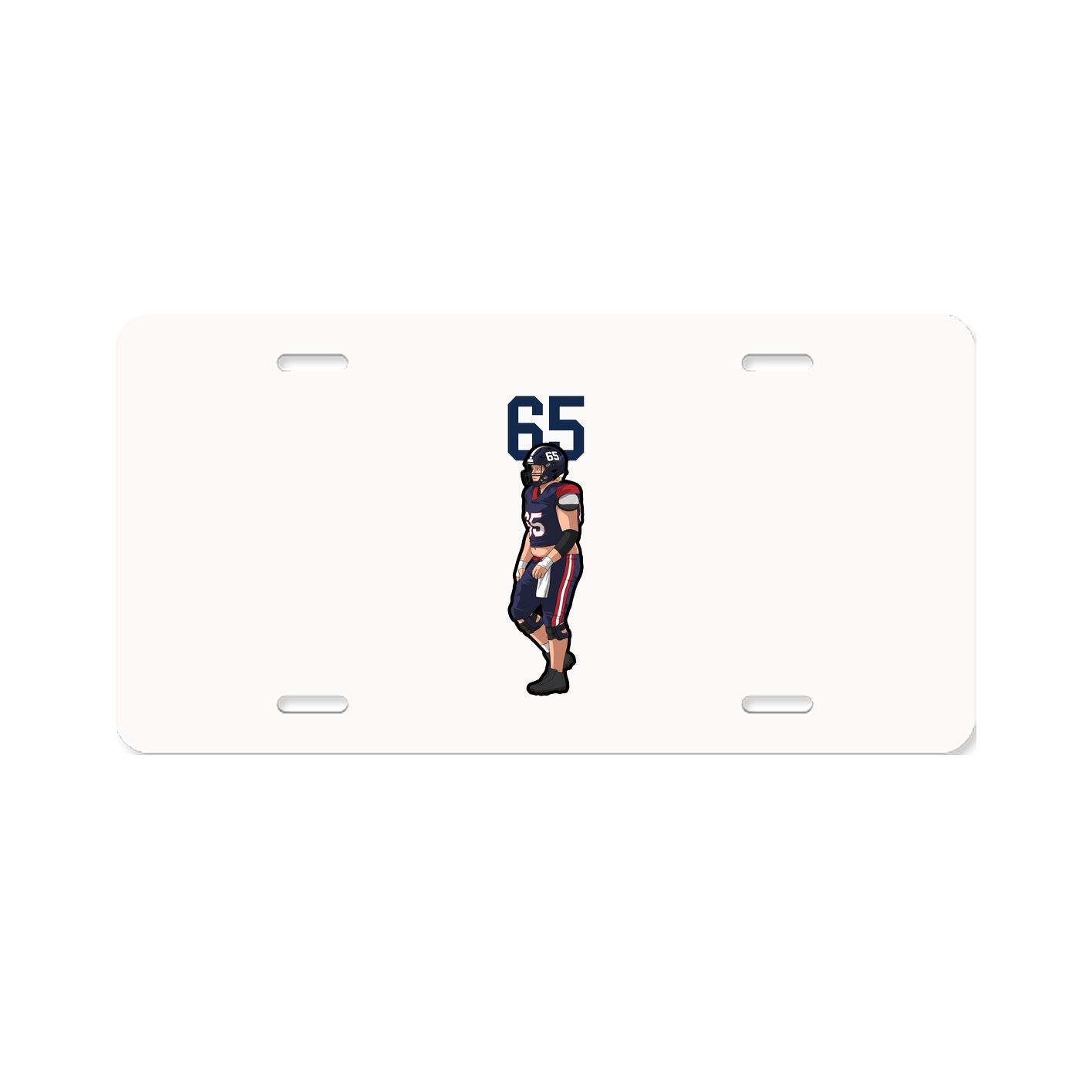 License Plate — Number Top in Classic