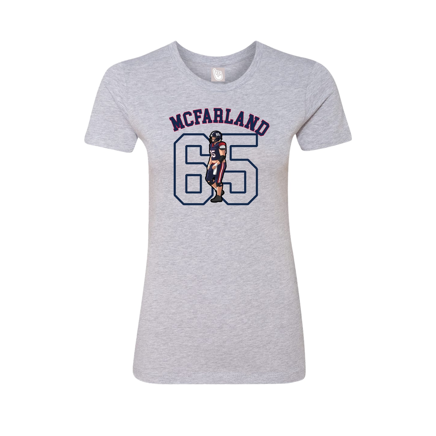 Fitted Women's Tee — Shirsey Arch in Grey