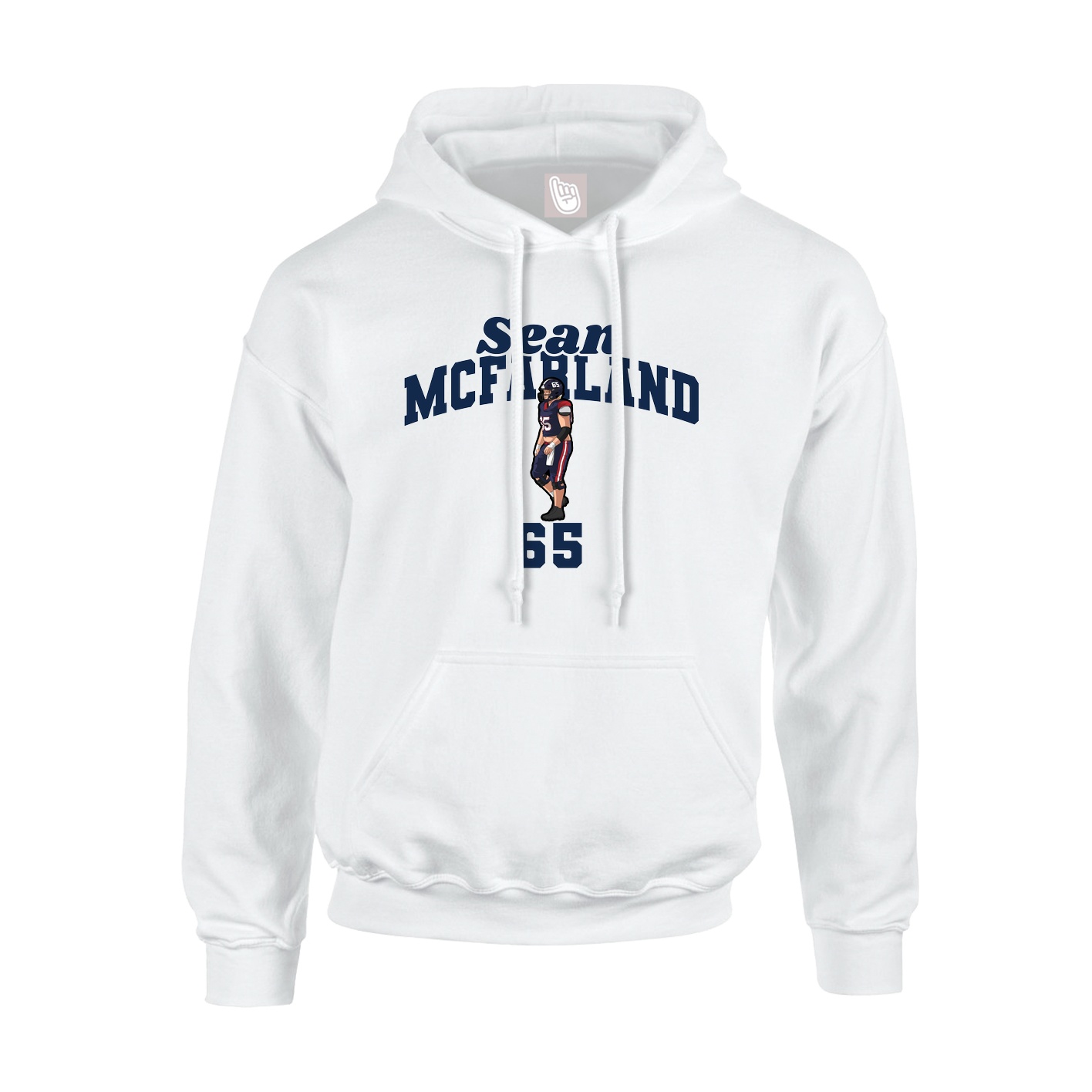 Hoodie — Signature Arch in White