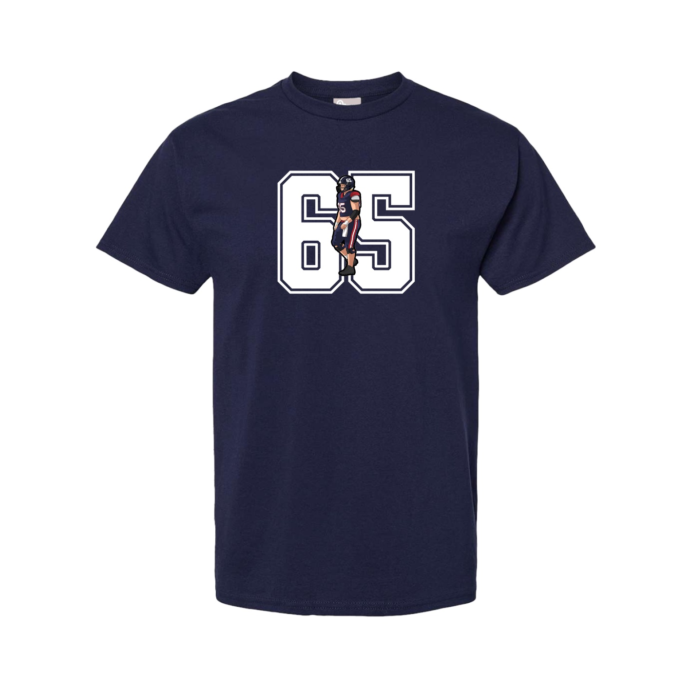 Youth Tee — Number in Navy