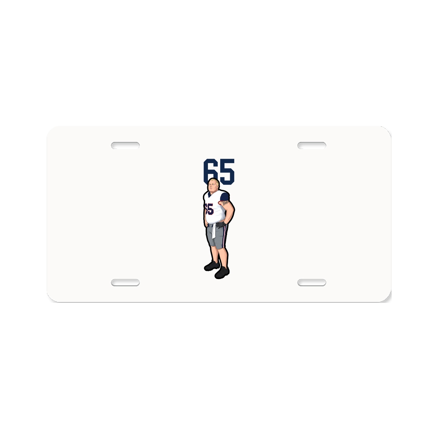 License Plate — Number Top in Classic