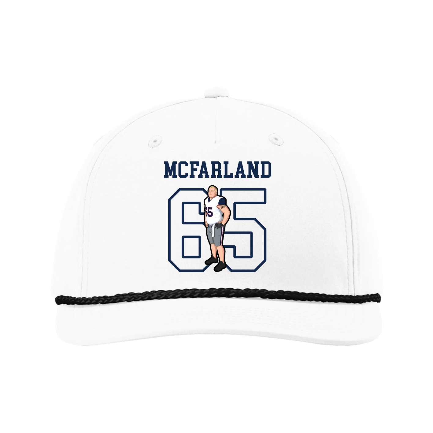 Five-Panel Classic Rope Cap — Shirsey in White