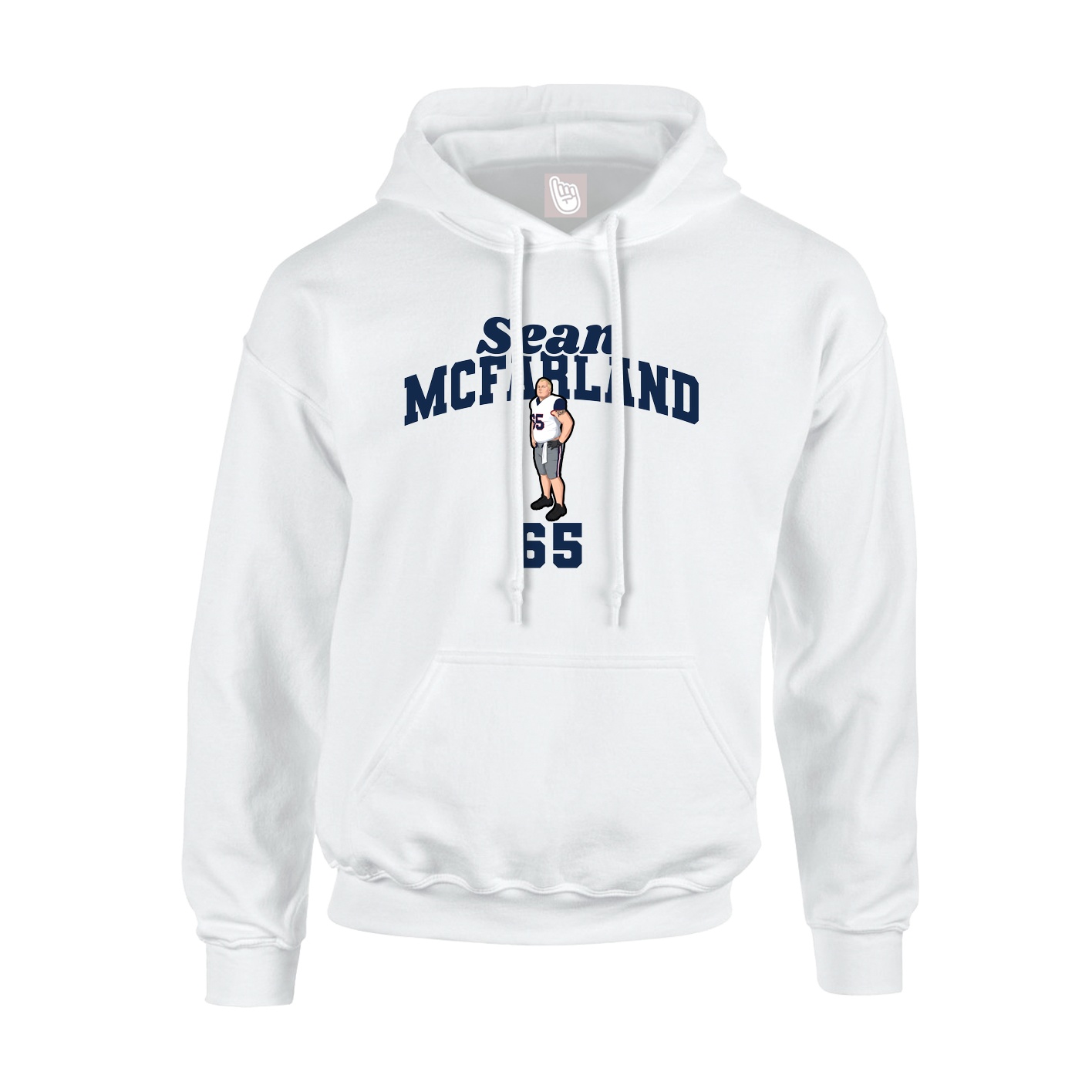 Hoodie — Signature Arch in White