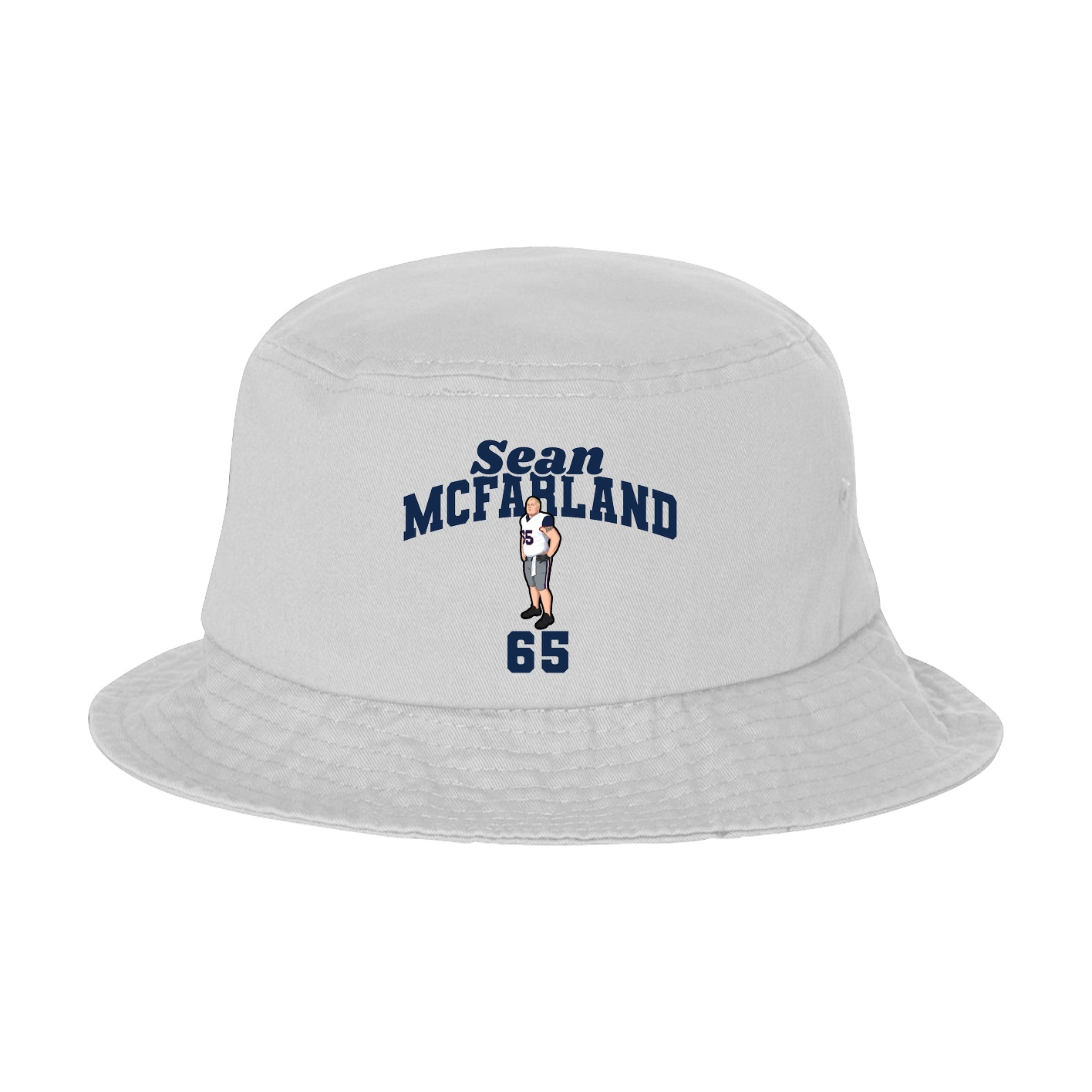 Bucket Cap — Signature Arch in White