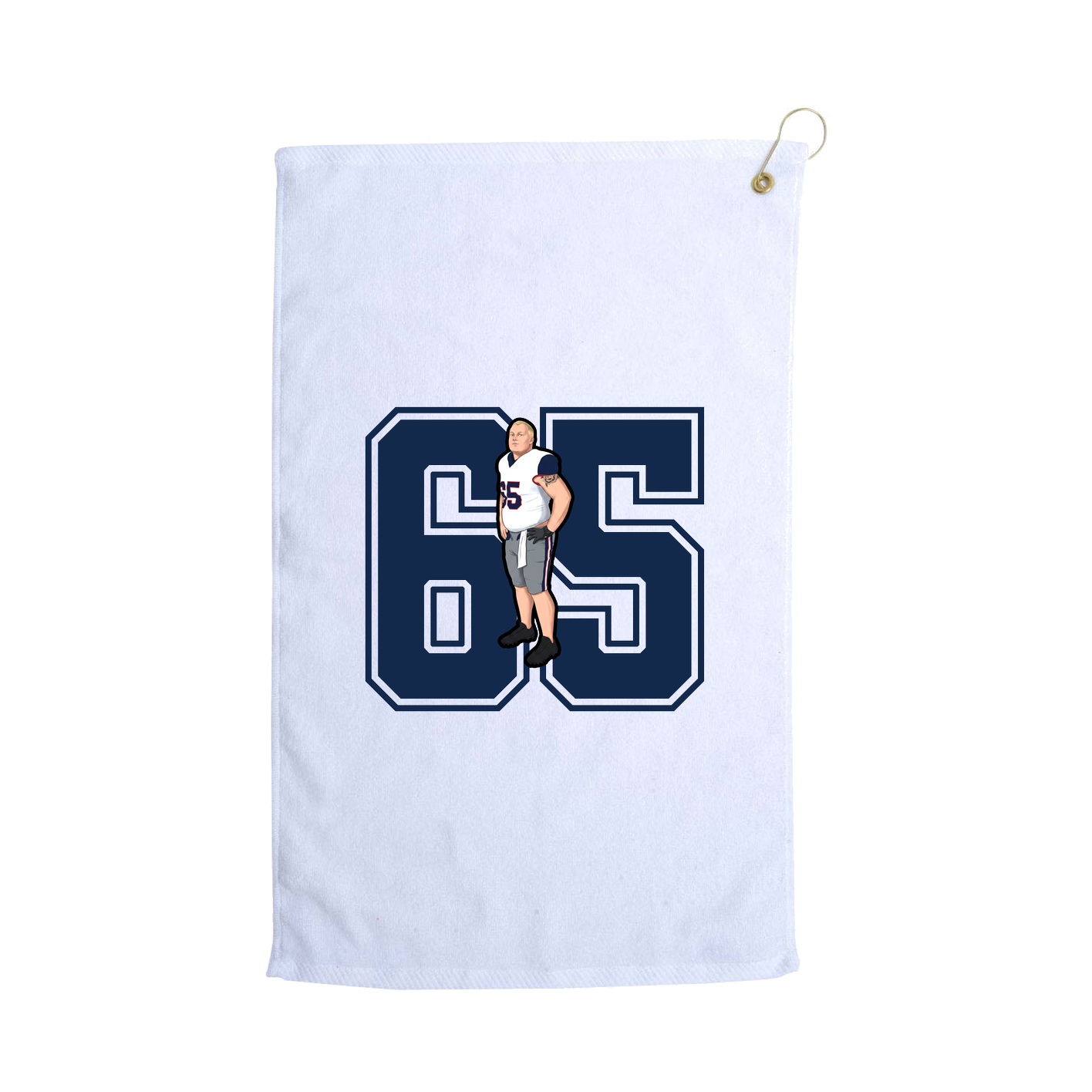 Golf Towel — Number in White
