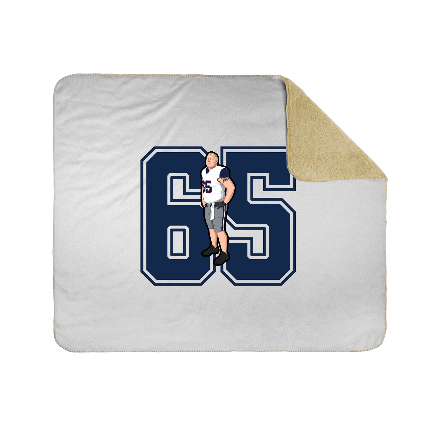 Throw Blanket — Number in White