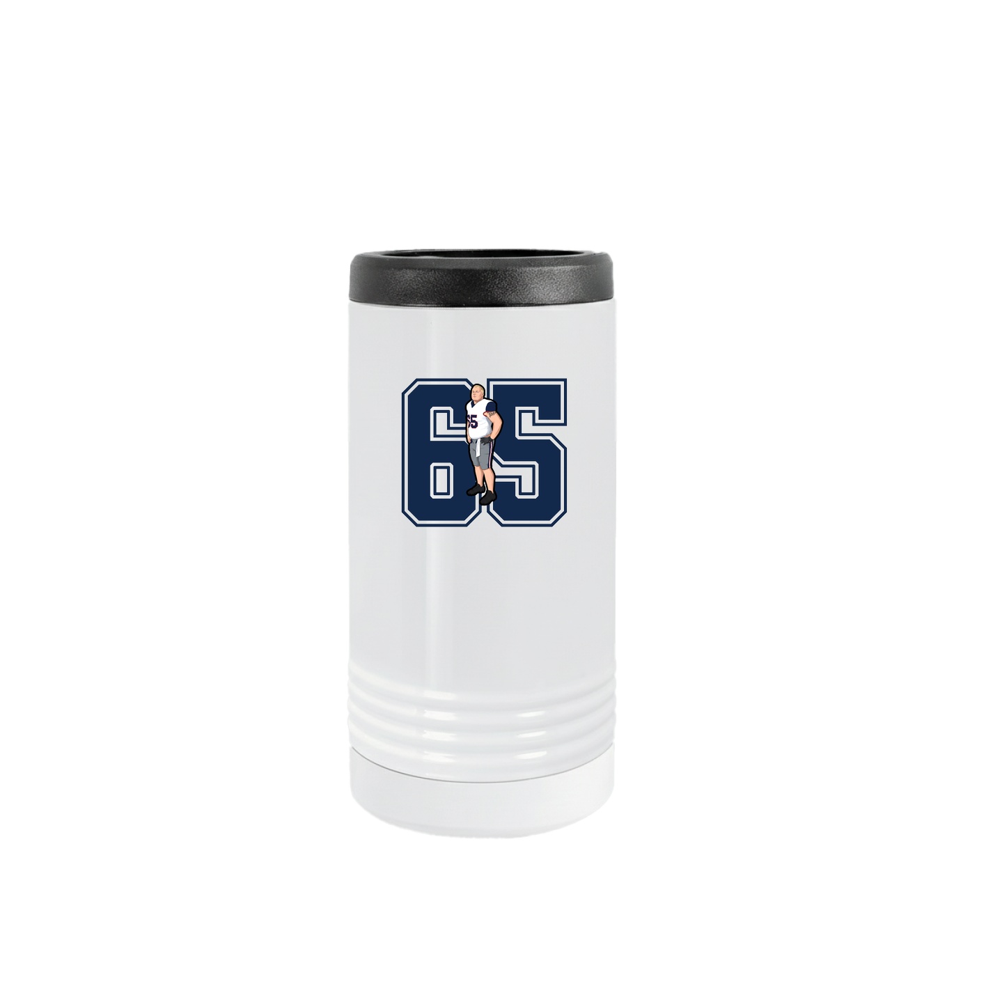 Slim Beverage Holder — Number in White
