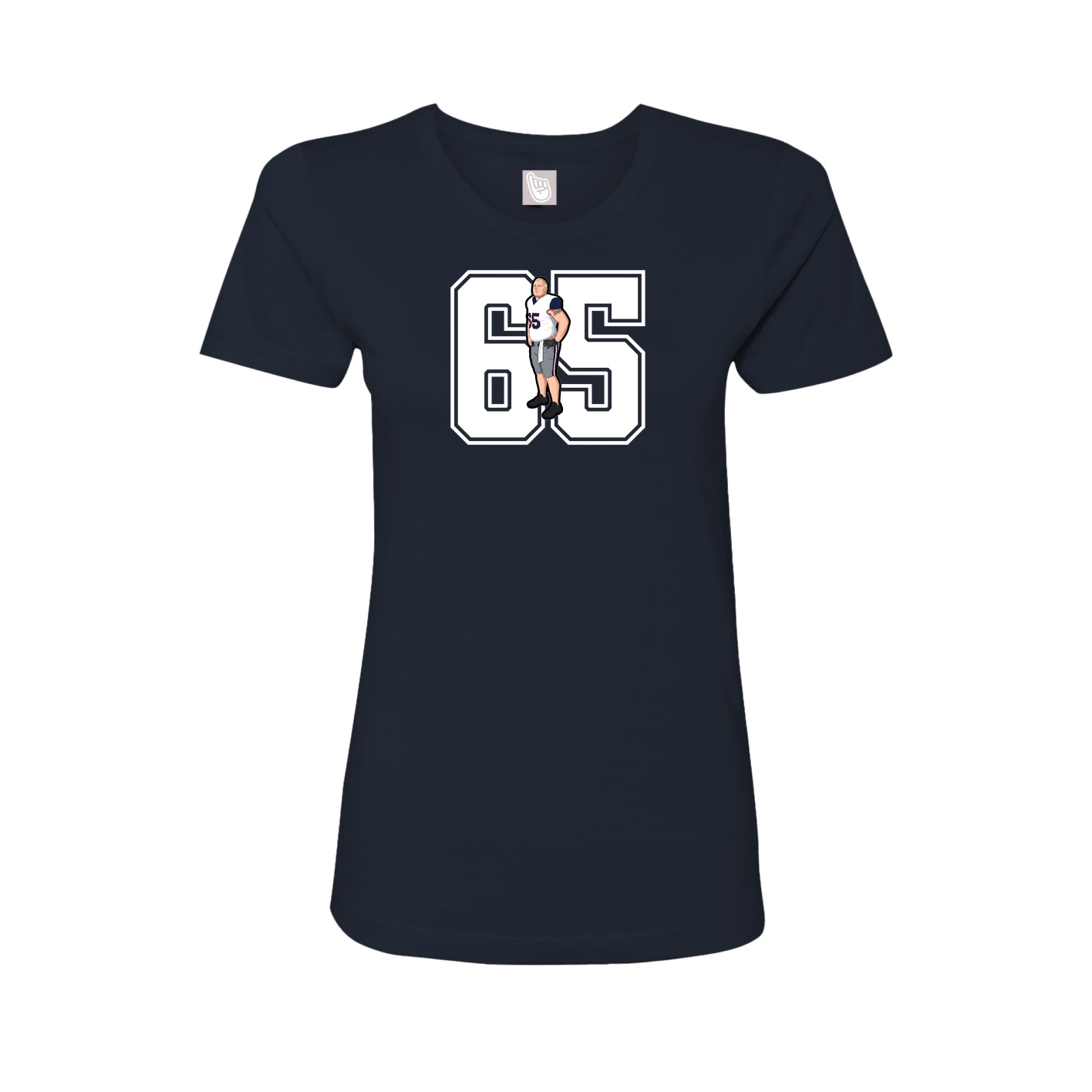 Womens Tee — Number in Navy