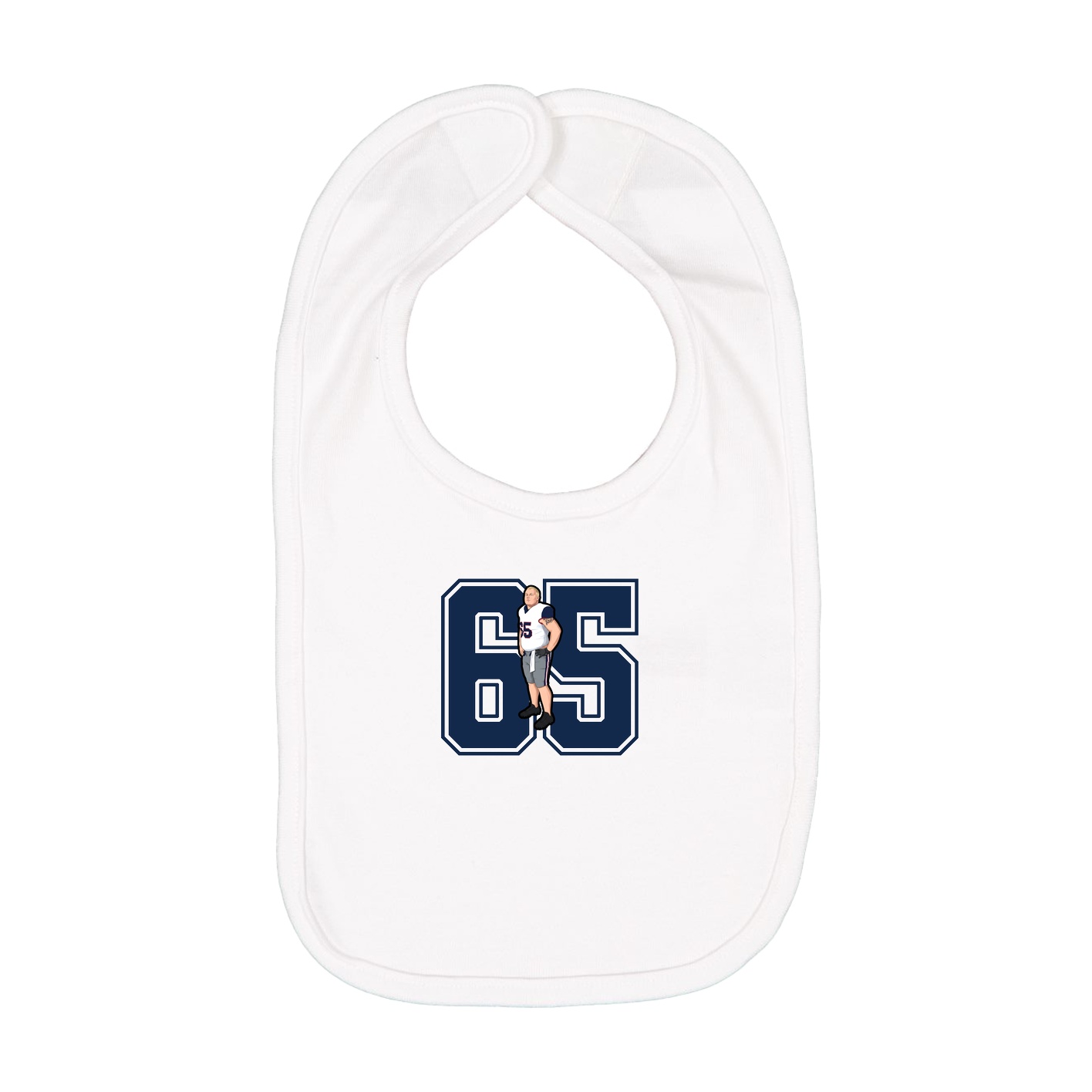 Infant Bib — Number in White