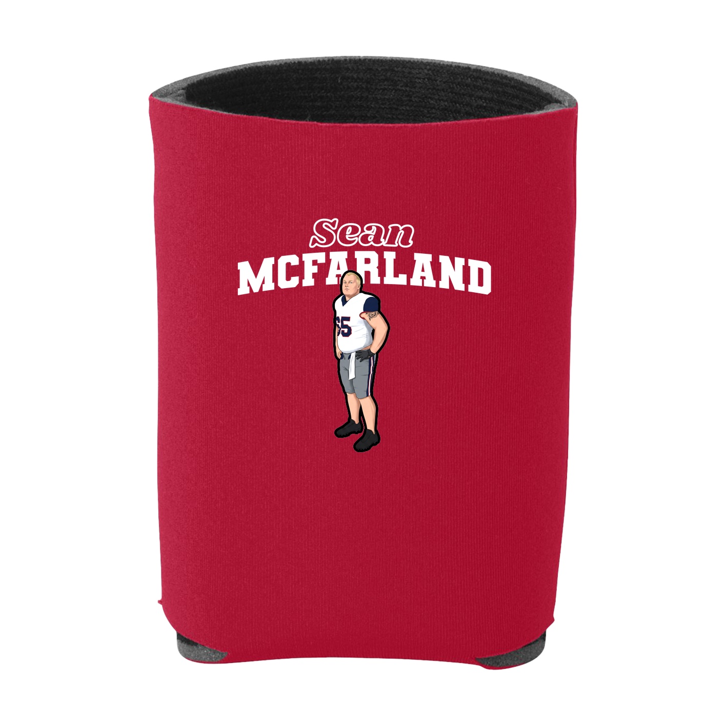 Can Holder — Name Arch in Red