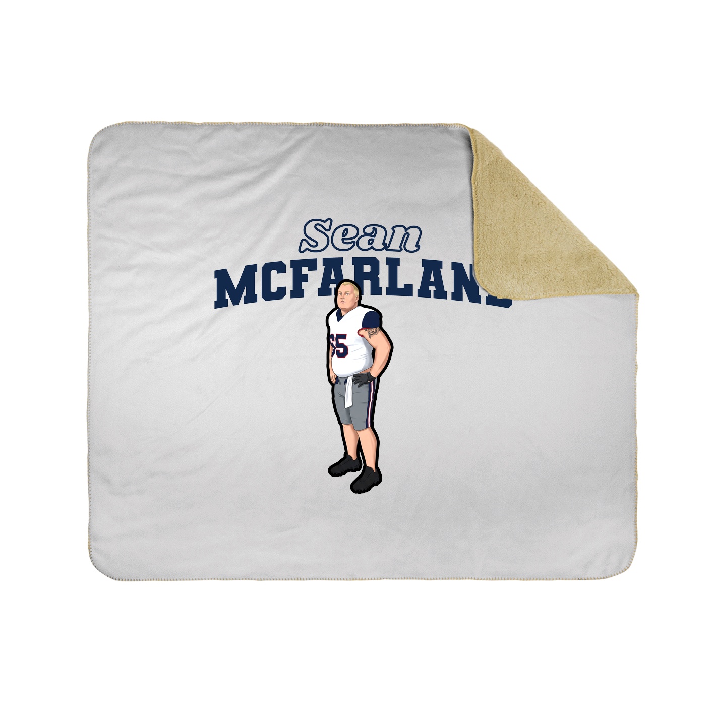 Throw Blanket — Name Arch in White