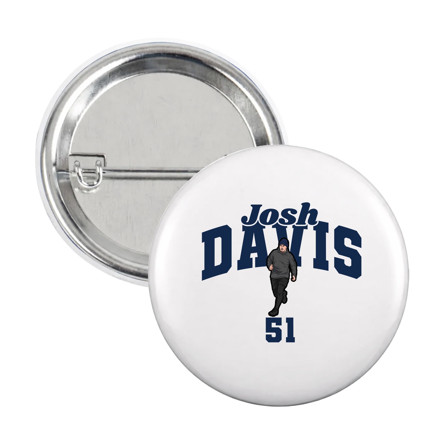 Game Day Button — Signature Arch in White