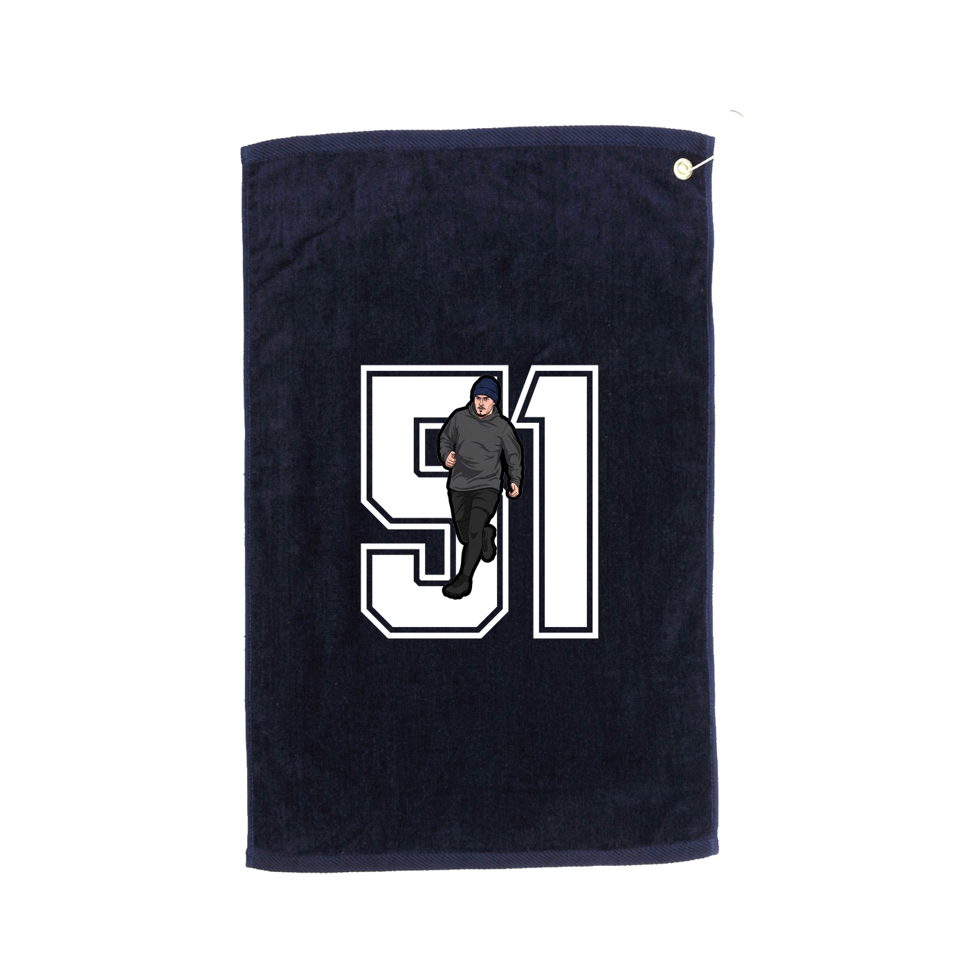 Golf Towel — Number in Navy