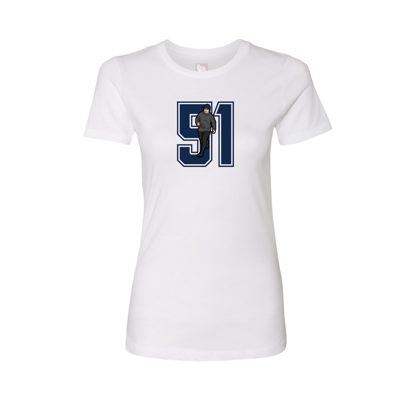 Womens Tee — Number in White