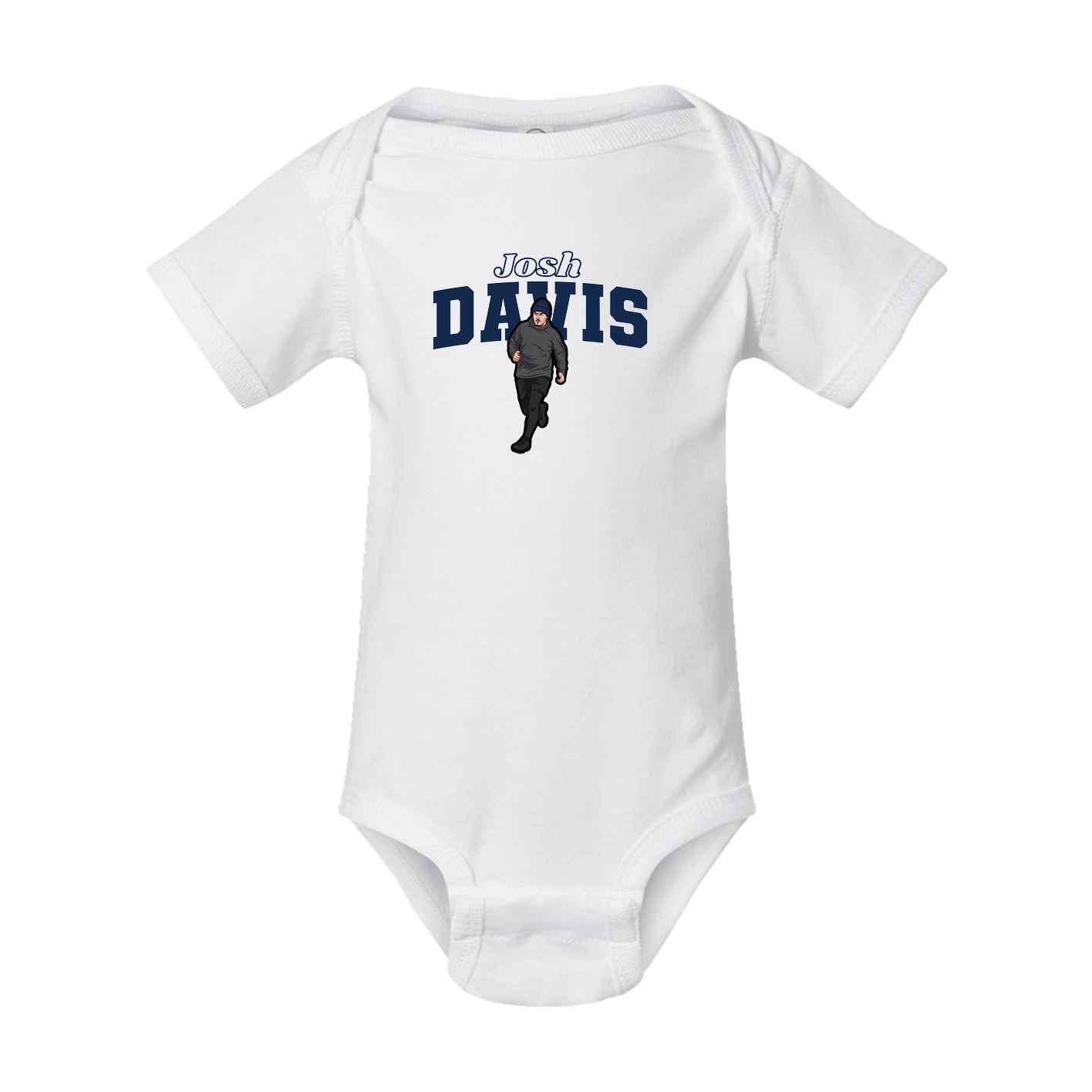 Baby Onesie — Name Arch in White