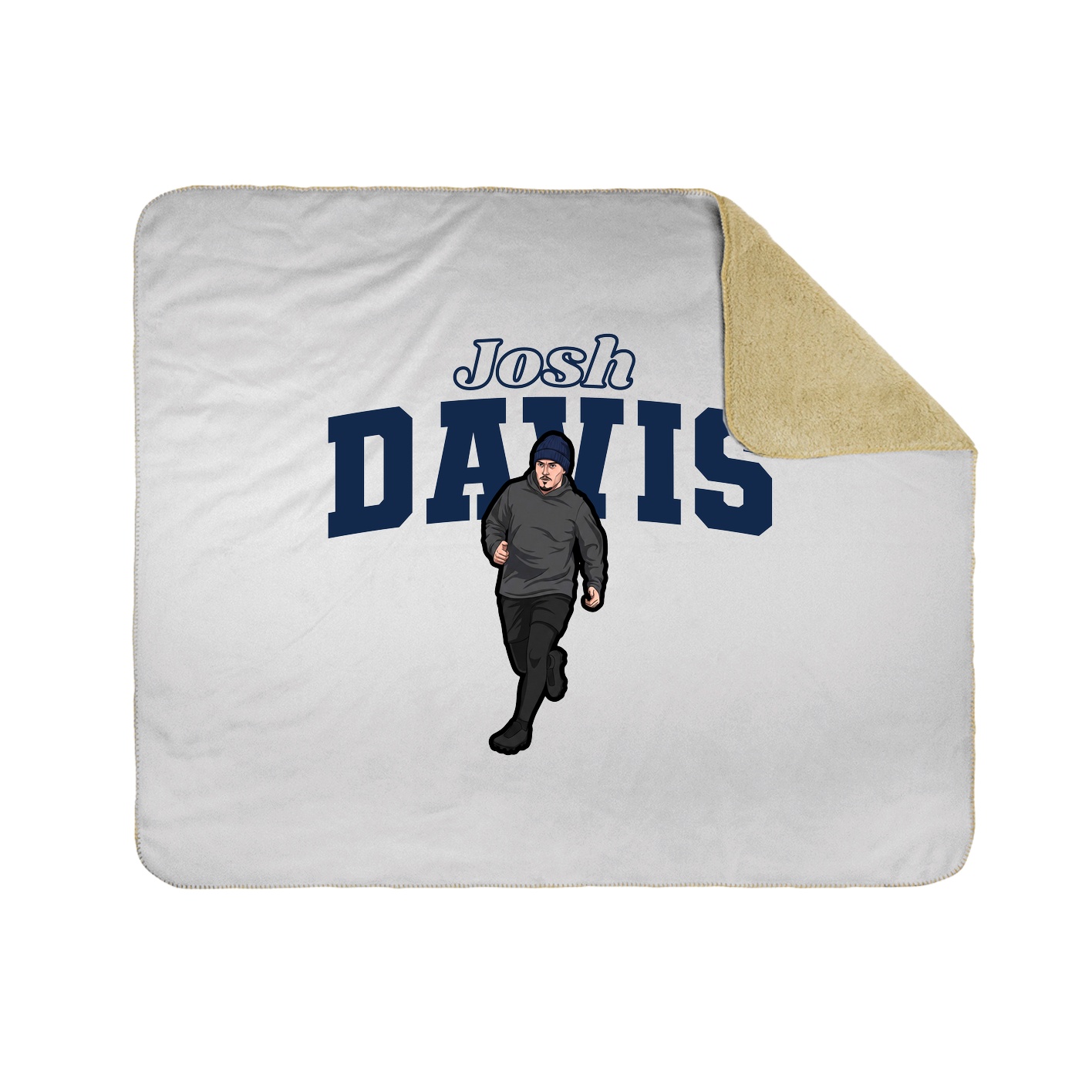 Throw Blanket — Name Arch in White