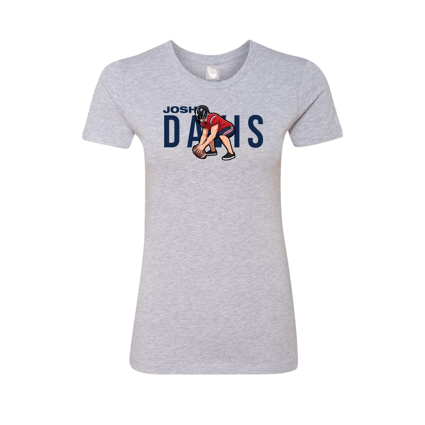 Womens Tee — Player Name in Grey