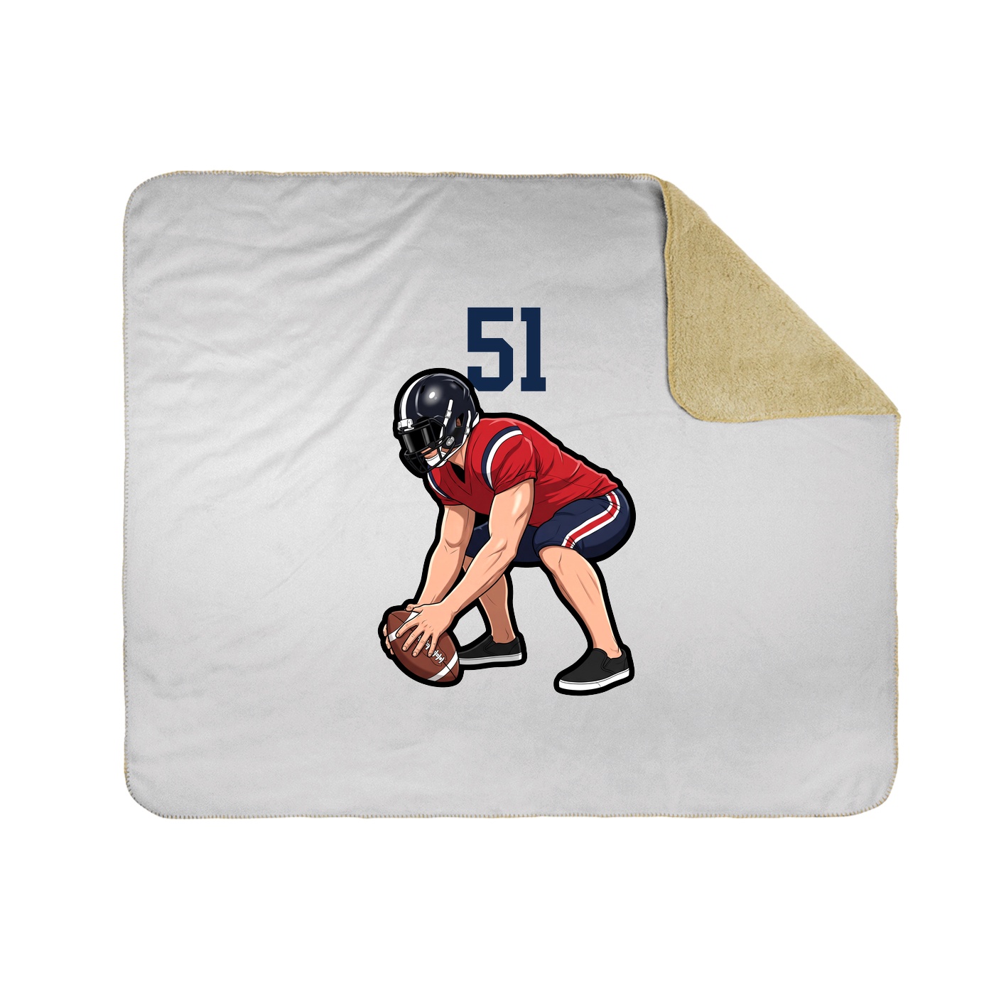 Throw Blanket — Number Top in White