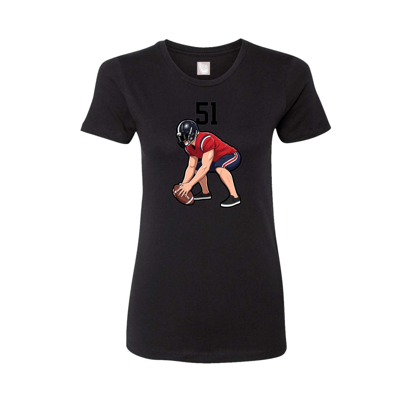 Womens Tee — Number Top in Black