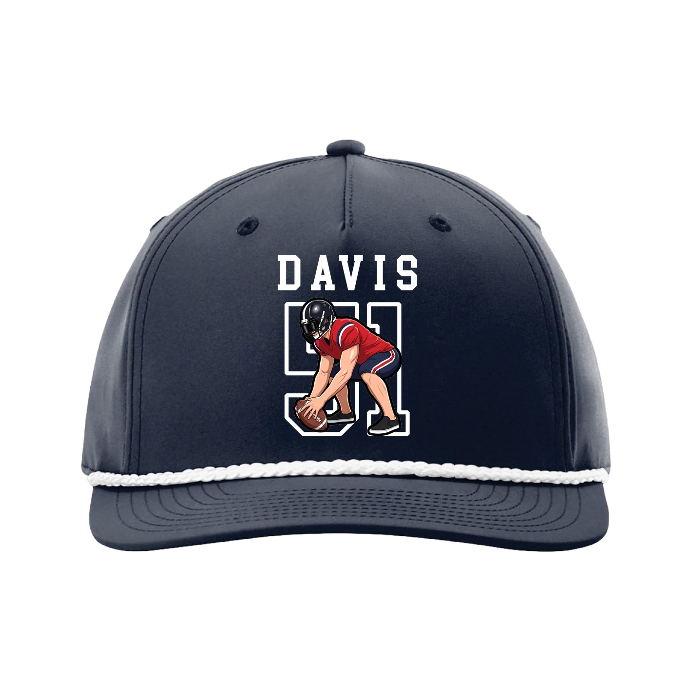 Five-Panel Classic Rope Cap — Shirsey in Navy