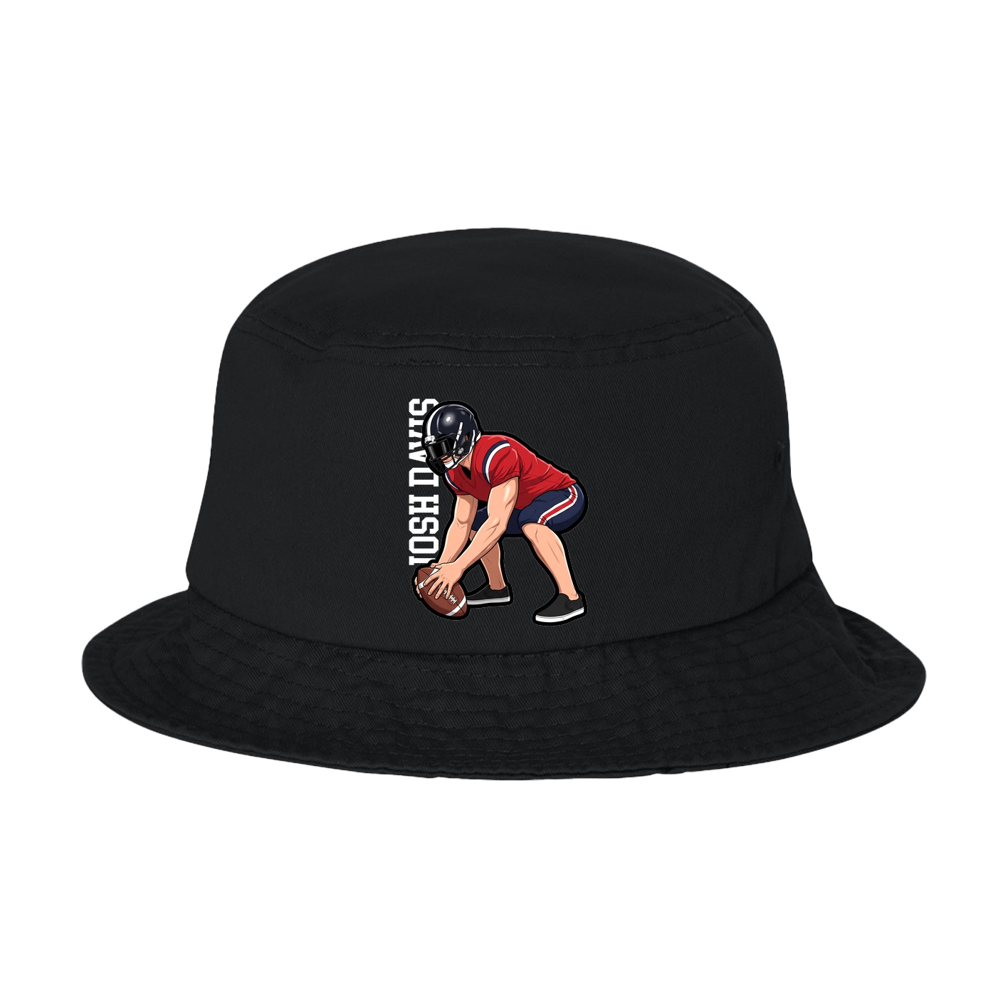 Bucket Cap — Name Vertical in Black