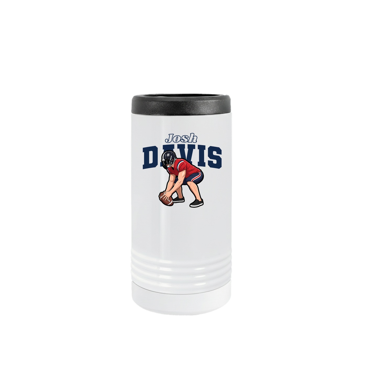 Slim Beverage Holder — Name Arch in White