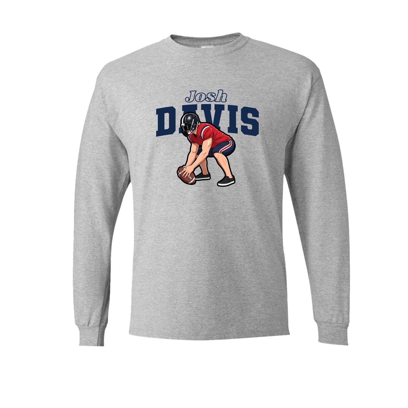 Long Sleeve Tee — Name Arch in Grey