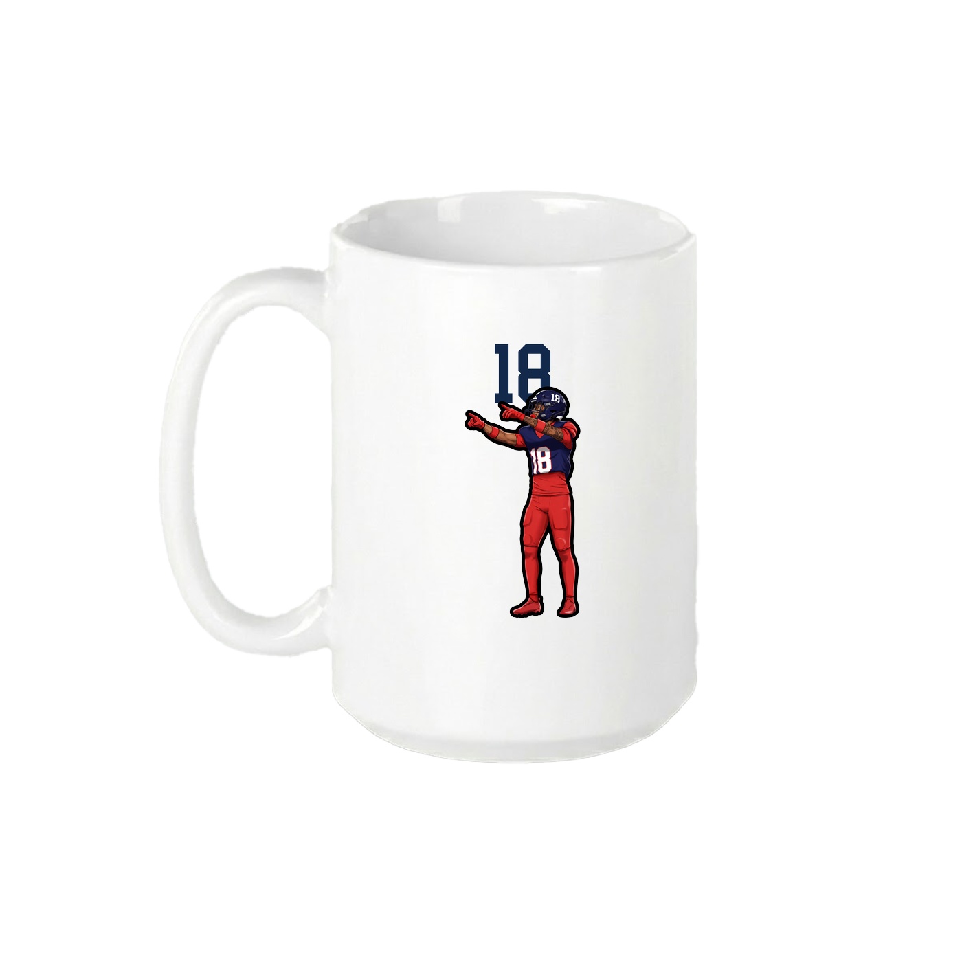 15oz Coffee Mug — Number Top in White
