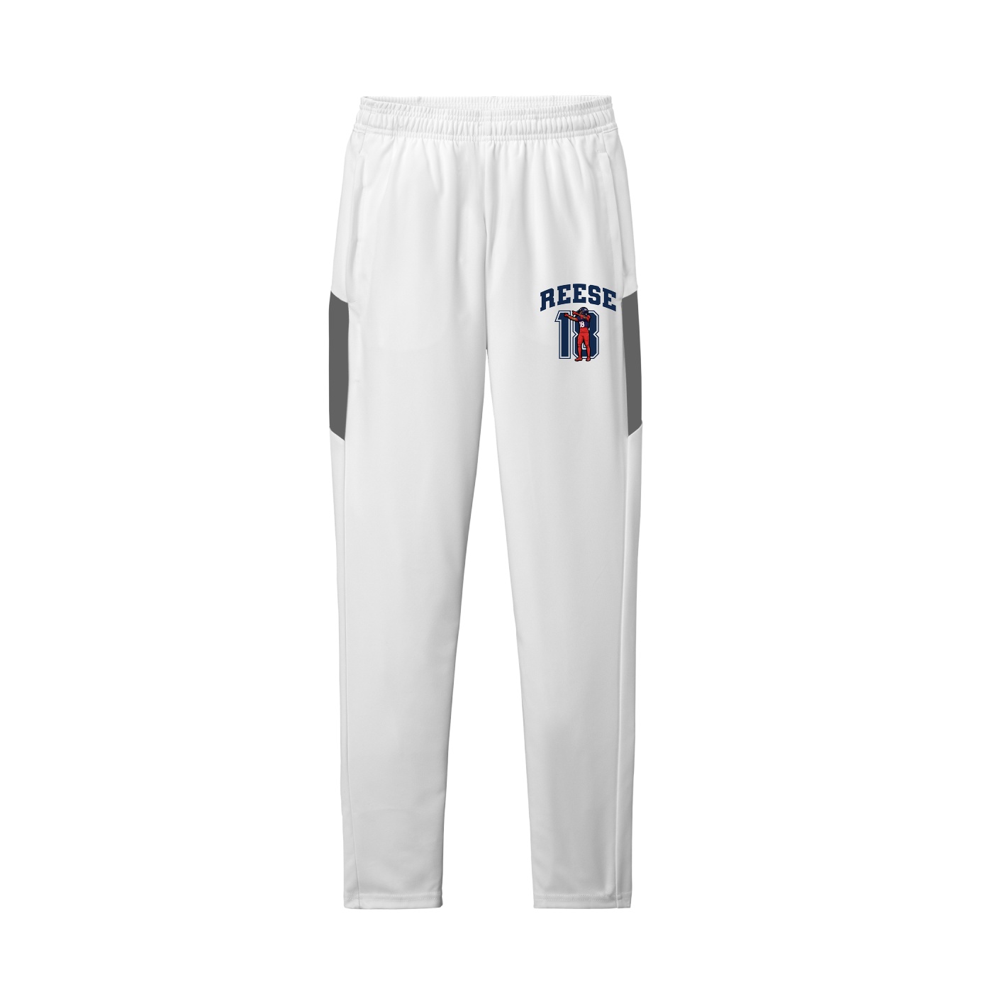 Team Travel Pant — Number in White/Grey