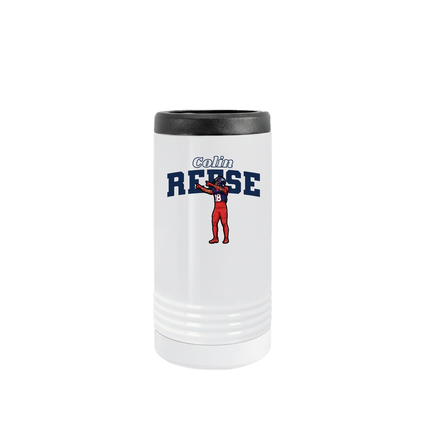 Slim Beverage Holder — Name Arch in White